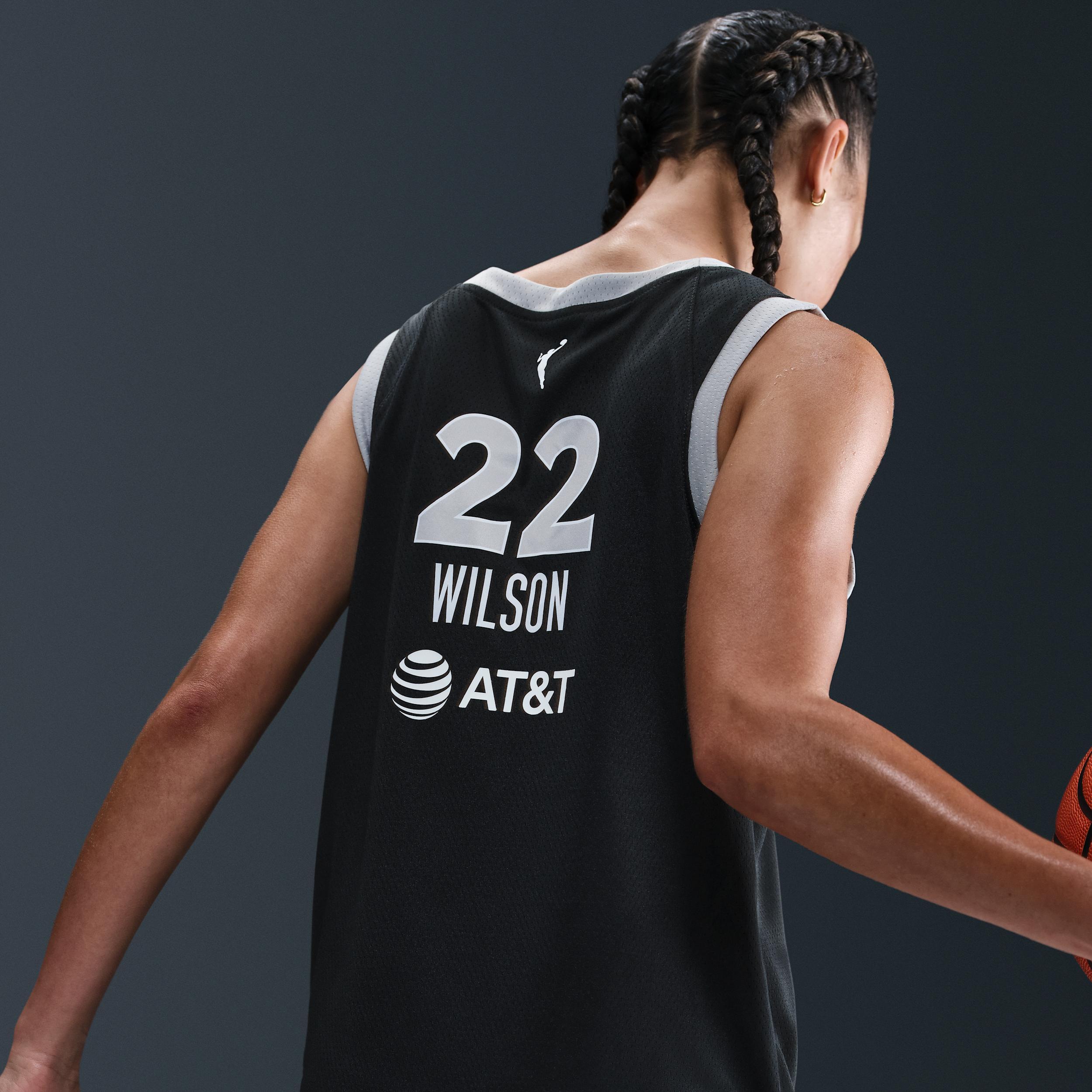 Unisex Nike A'ja Wilson Black Las Vegas Aces Explorer Edition Player Jersey, Adult Unisex, Size: Small, Wnb Black Product Image