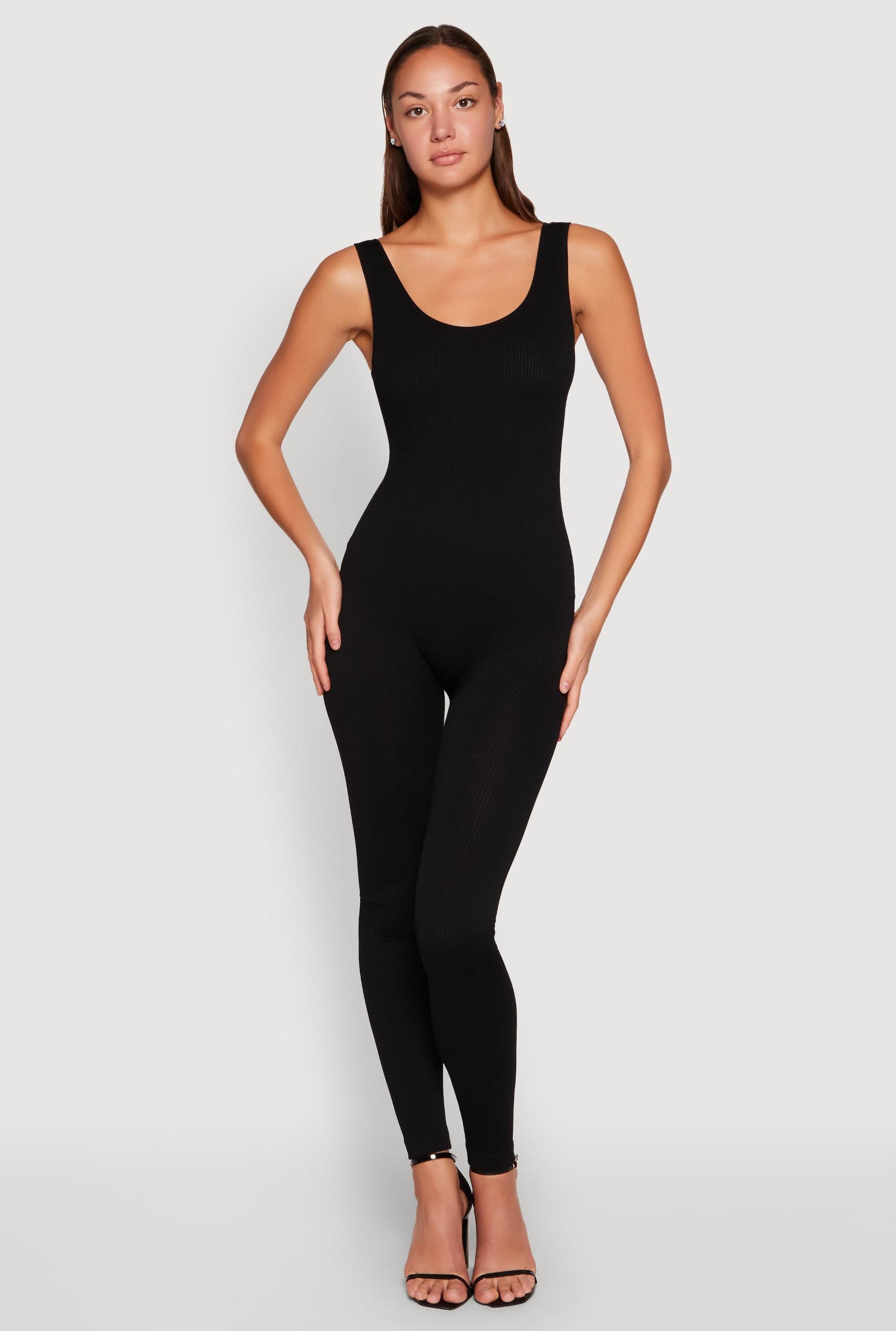 Womens Ribbed Knit Catsuit Product Image