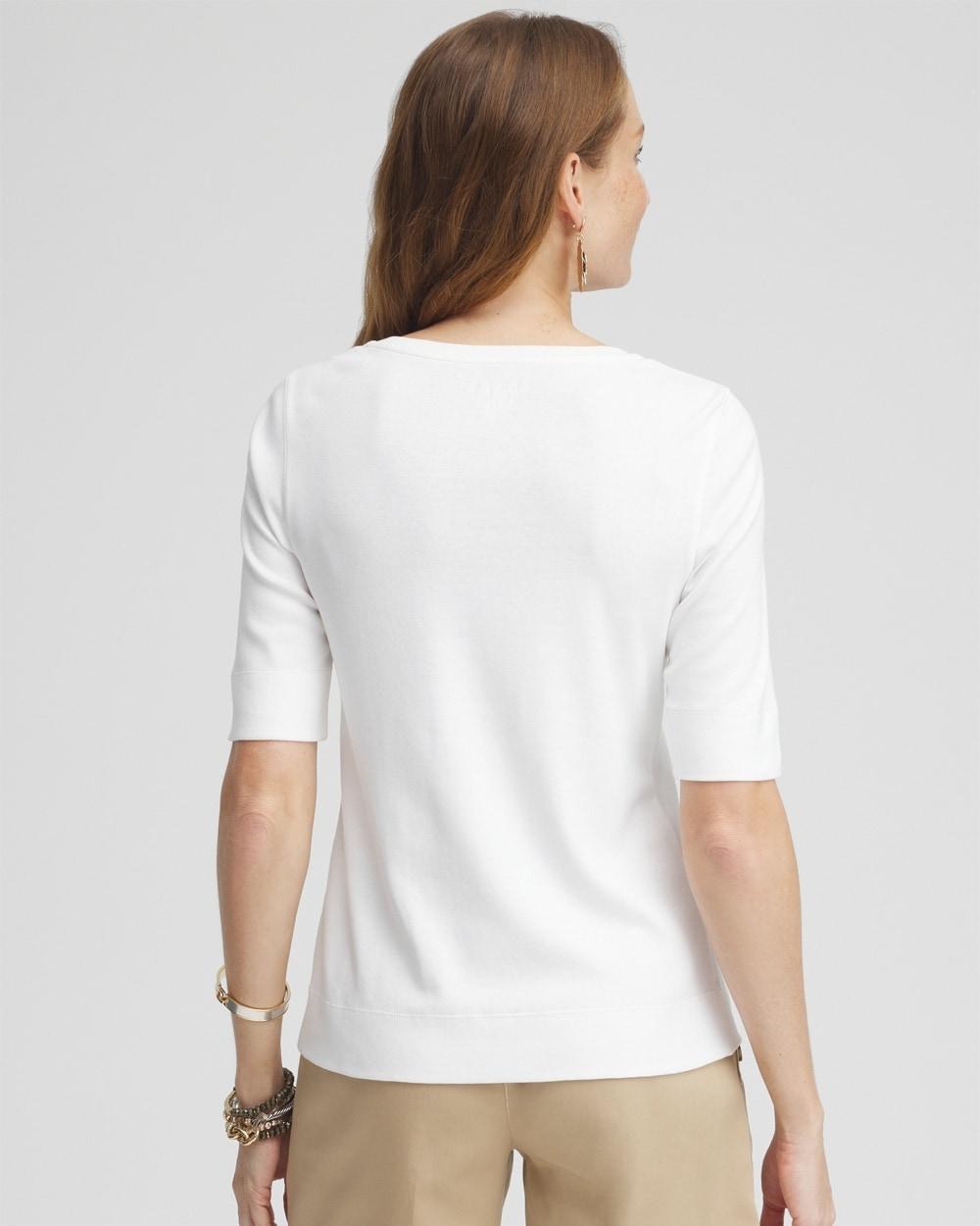 Placed Palms Jewel Neck Tee Product Image
