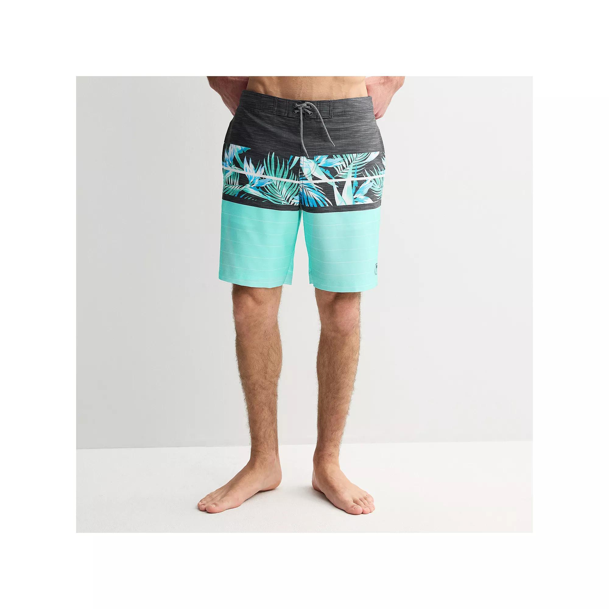 Men's Trinity Coast 9" Elastic Waist Boardshorts, Size: Small, Blue Product Image