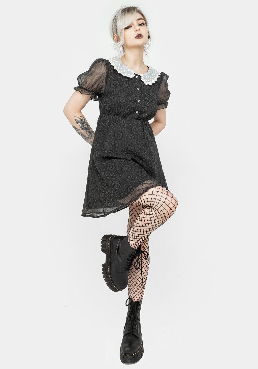 Phantasma Lace Collar Mini Dress Product Image