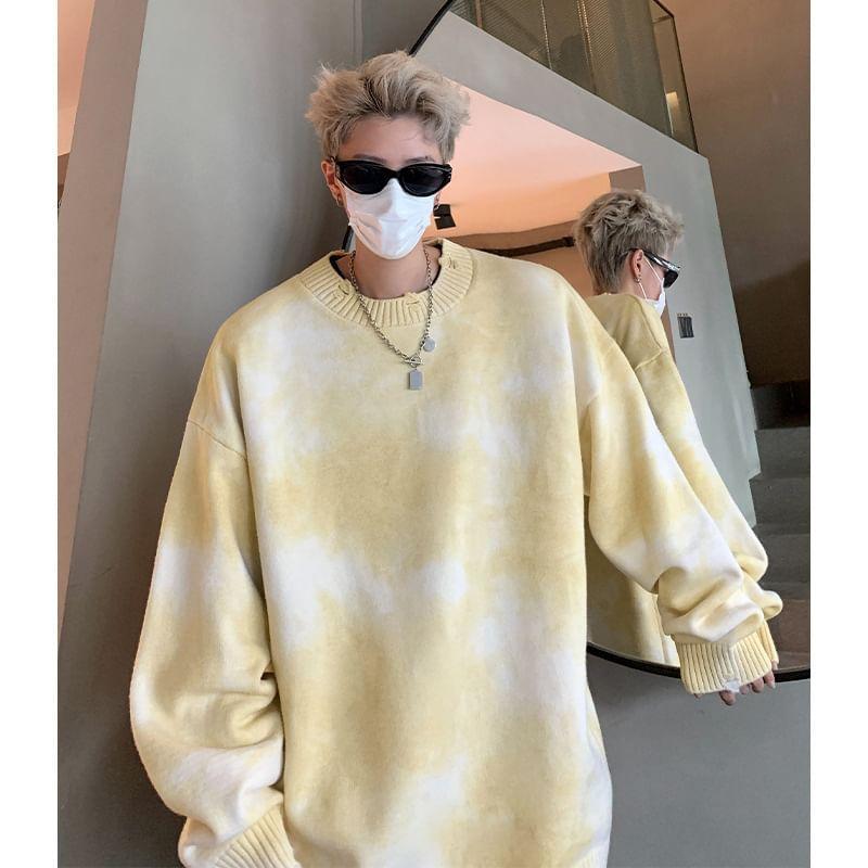 Crewneck Tie Dye Sweater Product Image