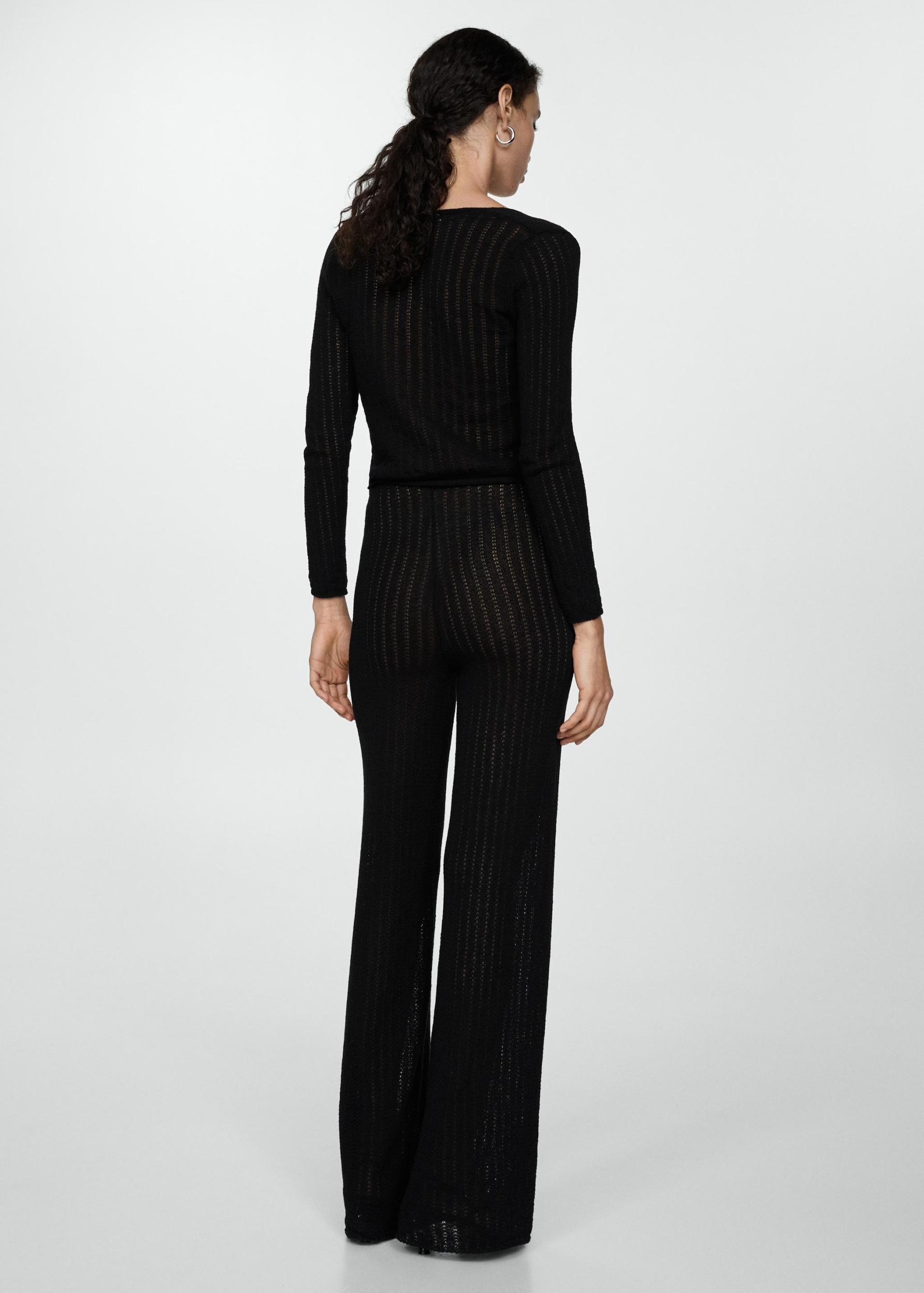 Knitted cardigan with ties - Women | MANGO USA Product Image
