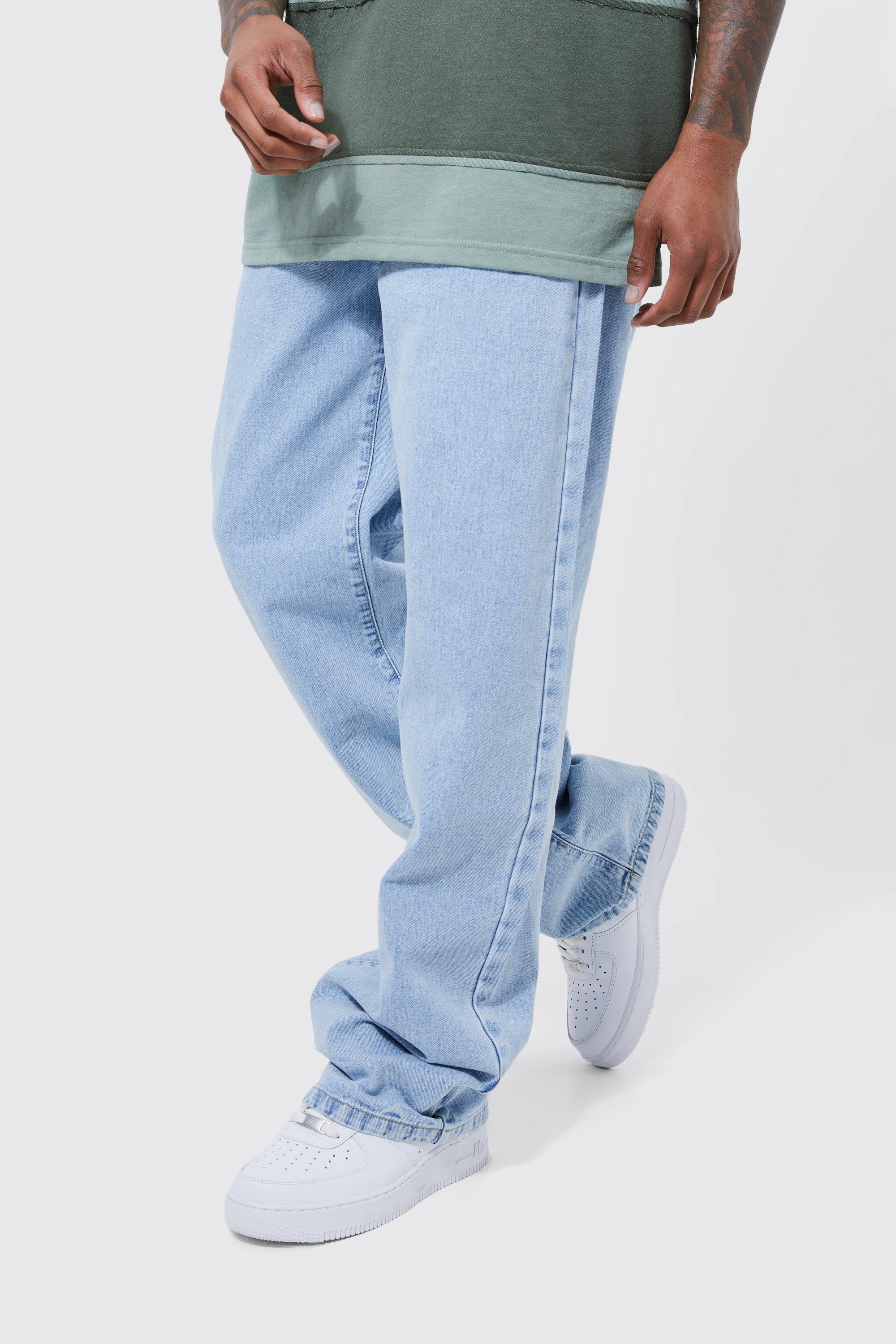 Mens Baggy Fit Jeans - Blue Product Image