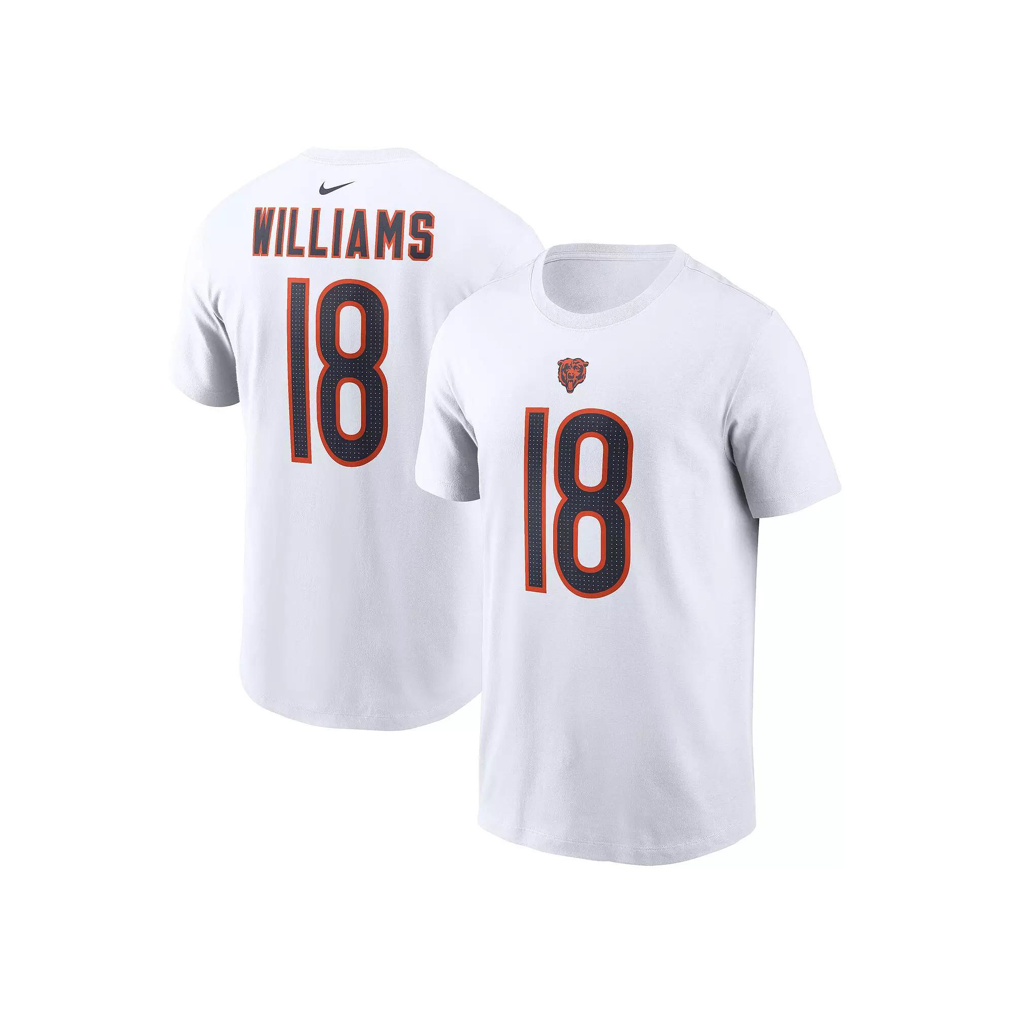 Men's Nike Caleb Williams White Chicago Bears  Fuse Name & Number T-Shirt, Size: XXL Product Image