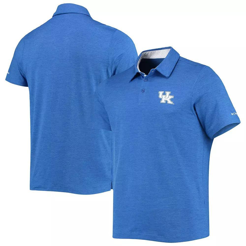 Men's Columbia Royal Kentucky Wildcats Tech Trail Omni-Shade Polo, Size: 2XL, Blue Product Image