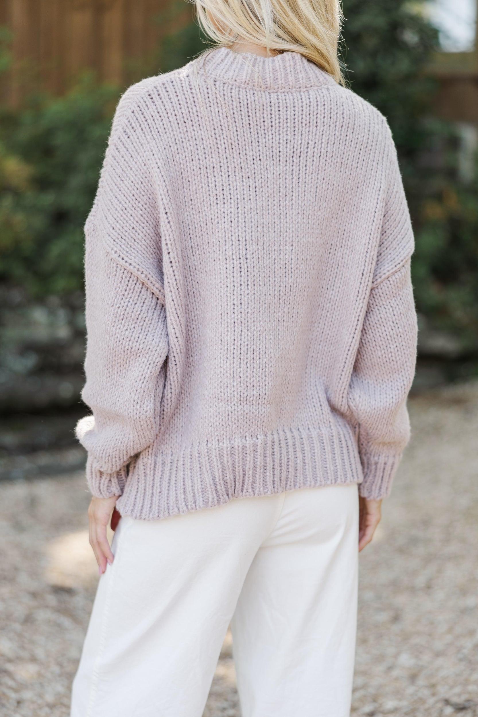 Just You Wait Natural Floral Sweater Female Product Image