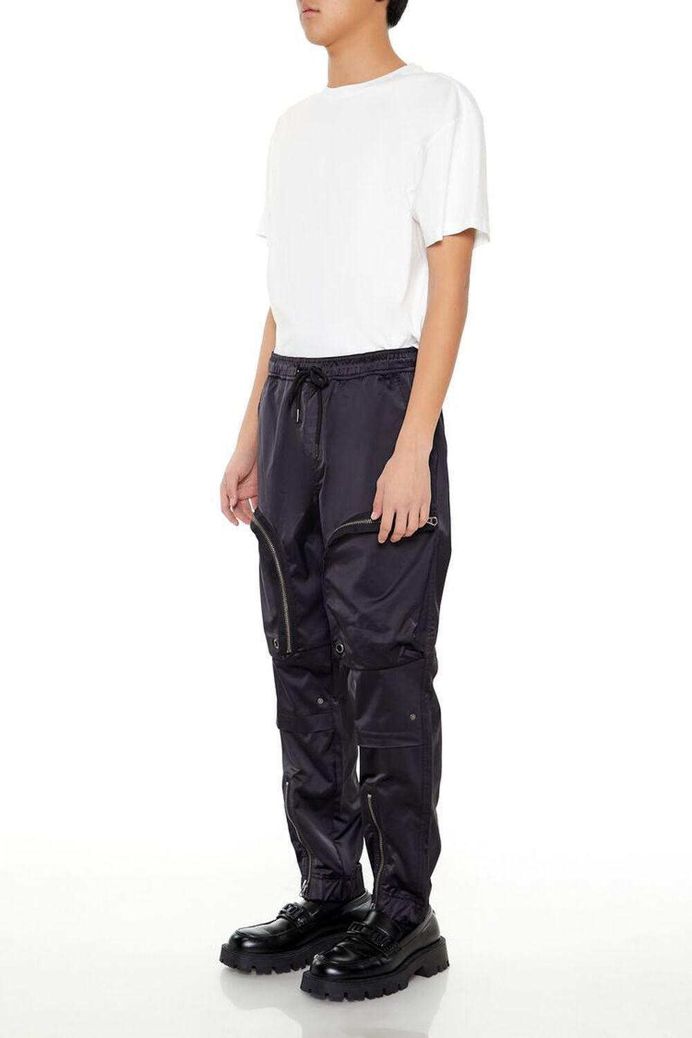 Satin 3D Utility Pocket Joggers | Forever 21 Product Image