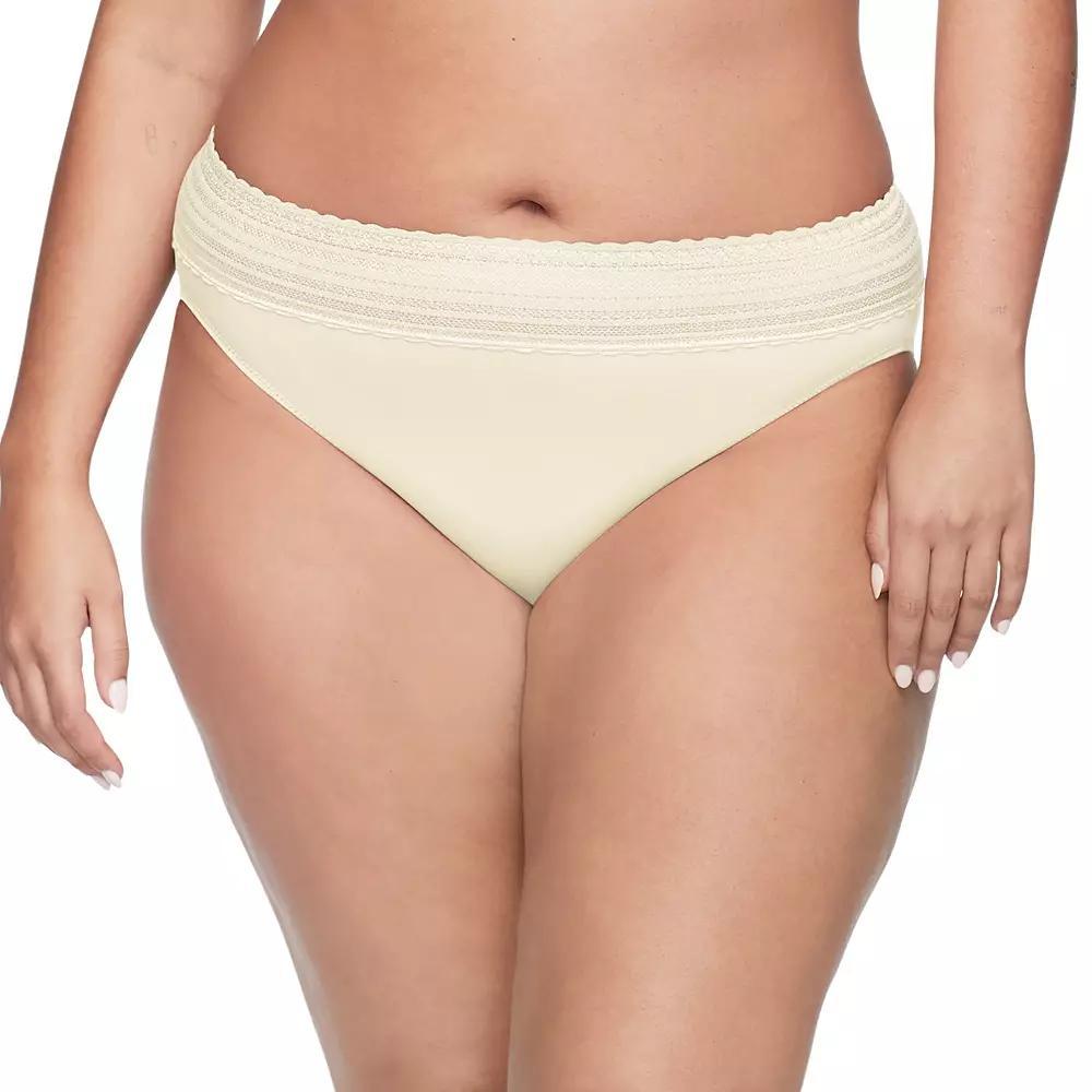Warners No Pinching, No Problems® Dig-Free Comfort Waist with Lace Microfiber Hi-Cut 5109J, Women's, Size: XXXL, Pale Pink Product Image