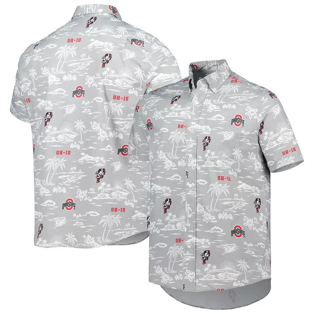 Men's Reyn Spooner Gray Ohio State Buckeyes Classic Button-Down Shirt, Size: Large, Grey Product Image