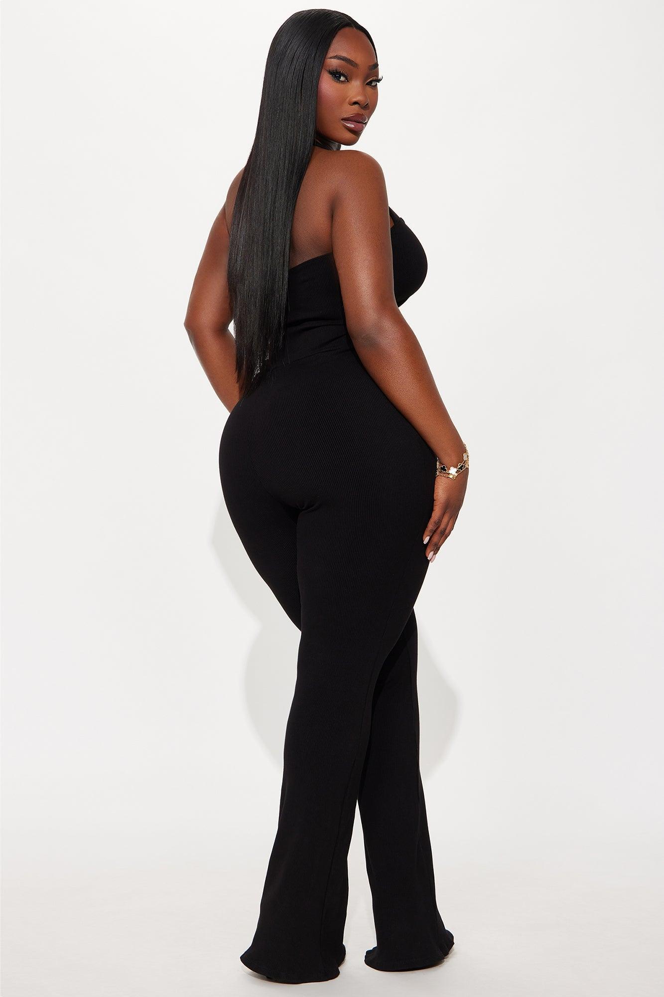Amara Snatched Halter Jumpsuit - Black Product Image