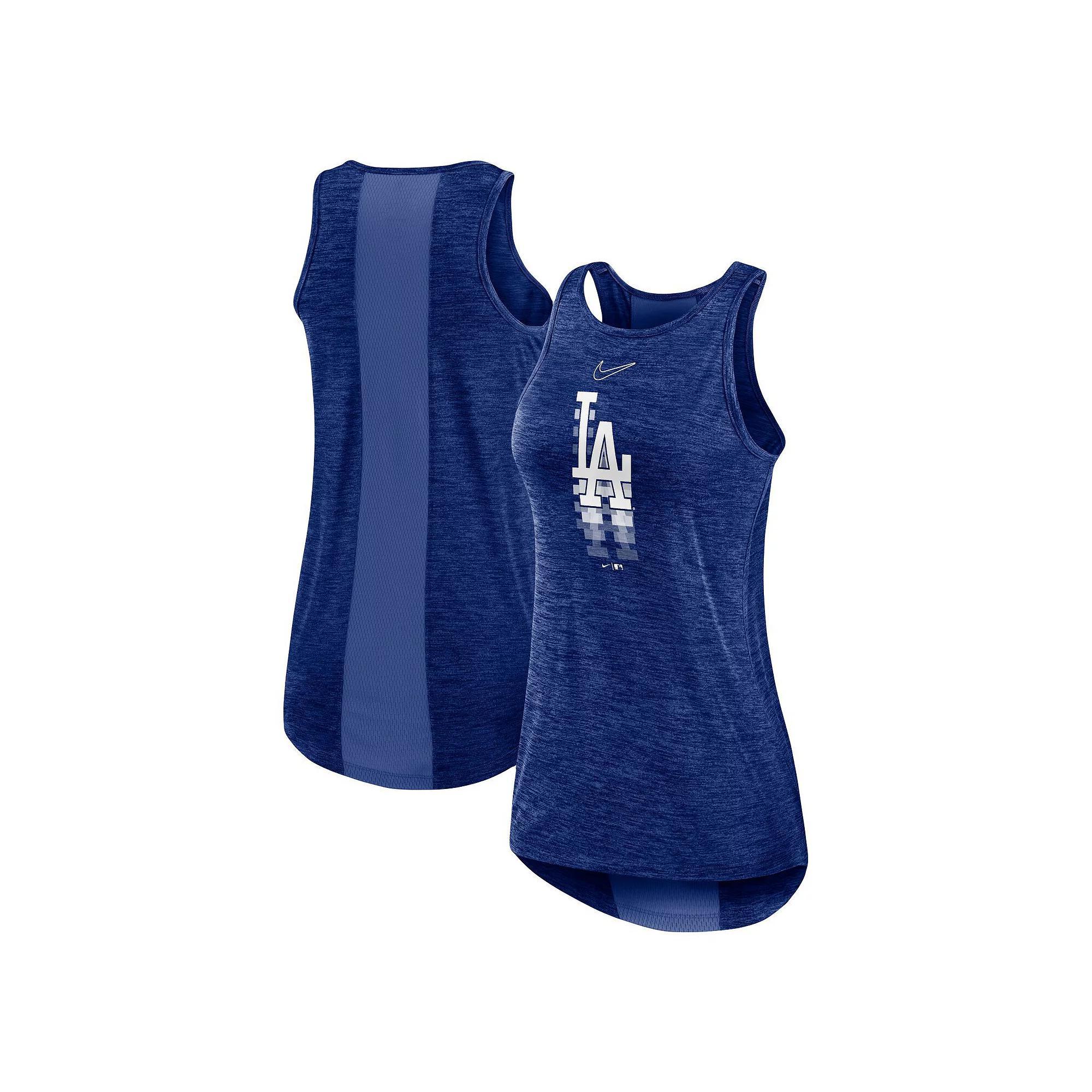 Women's Nike Royal Los Angeles Dodgers Logo Fade High Neck Performance Tank Top, Size: Small, Blue Product Image