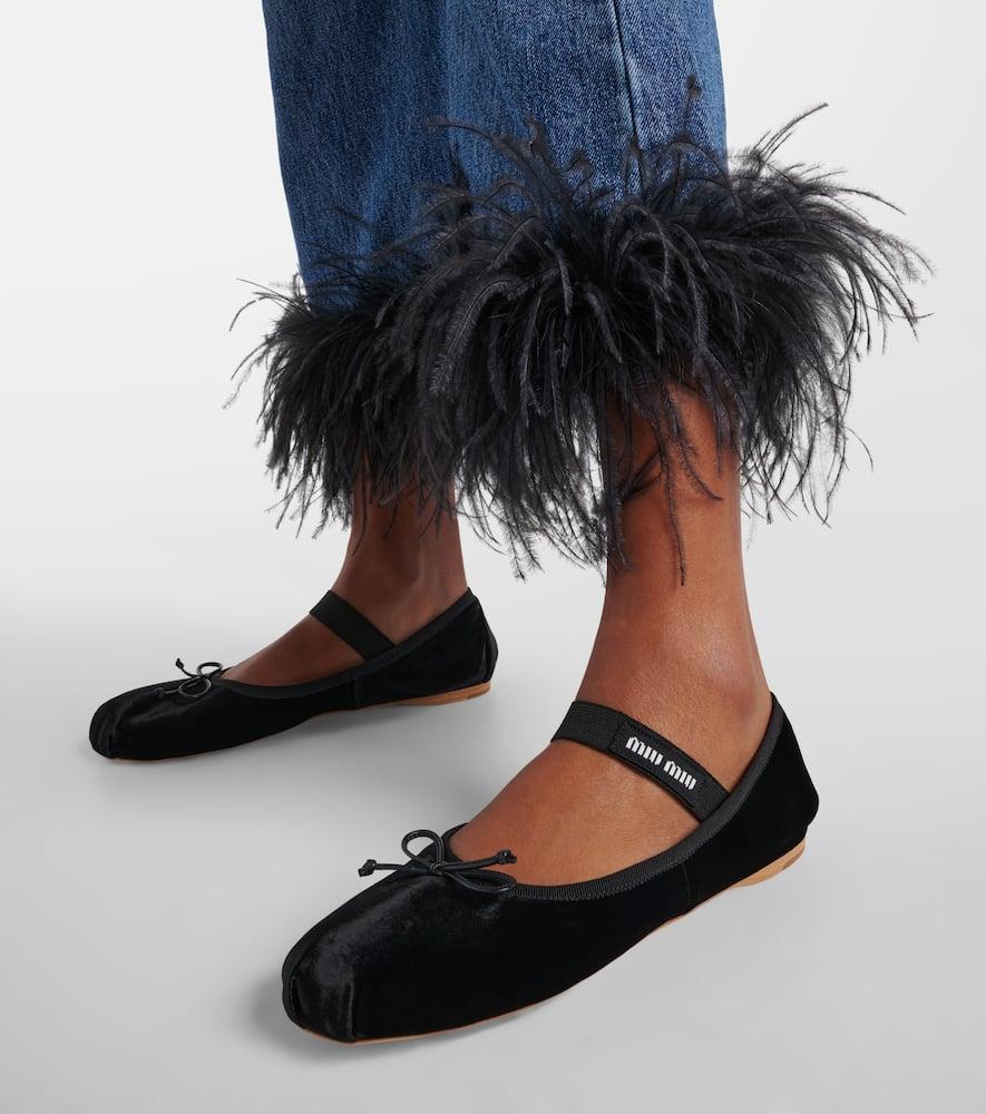logo-strap ballerina shoes Product Image