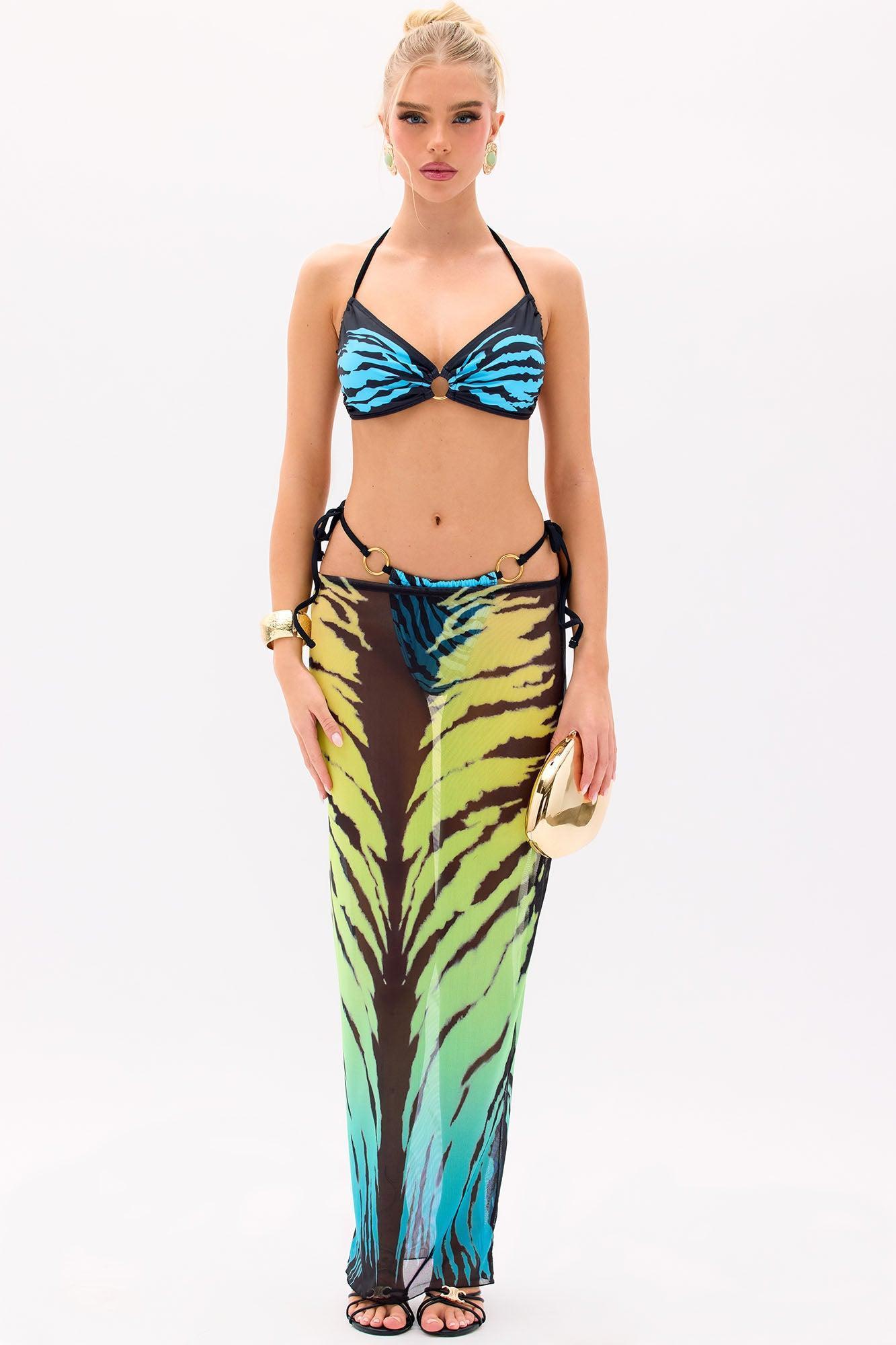 Mariposa Butterfly 3 Piece Bikini Set - Blue/combo Product Image
