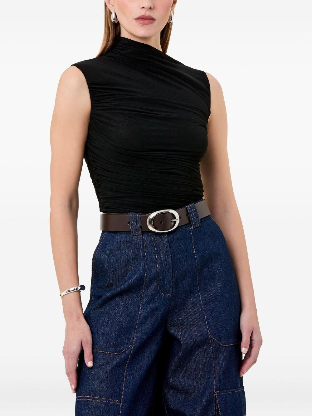 Callie asymmetric draped top Product Image