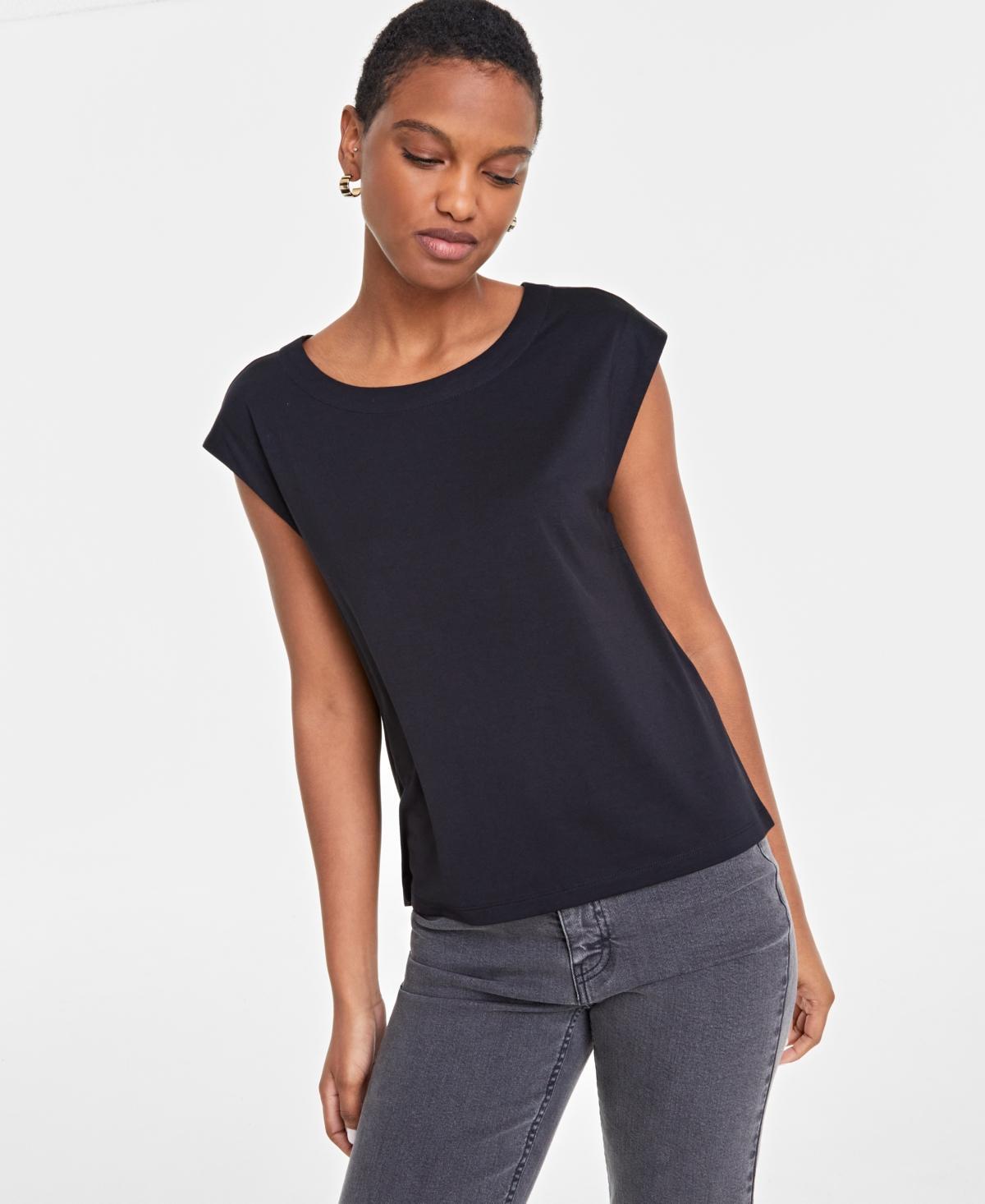 On 34th Womens Knit Crewneck Extended-Sleeve Top, Created for Macys Product Image