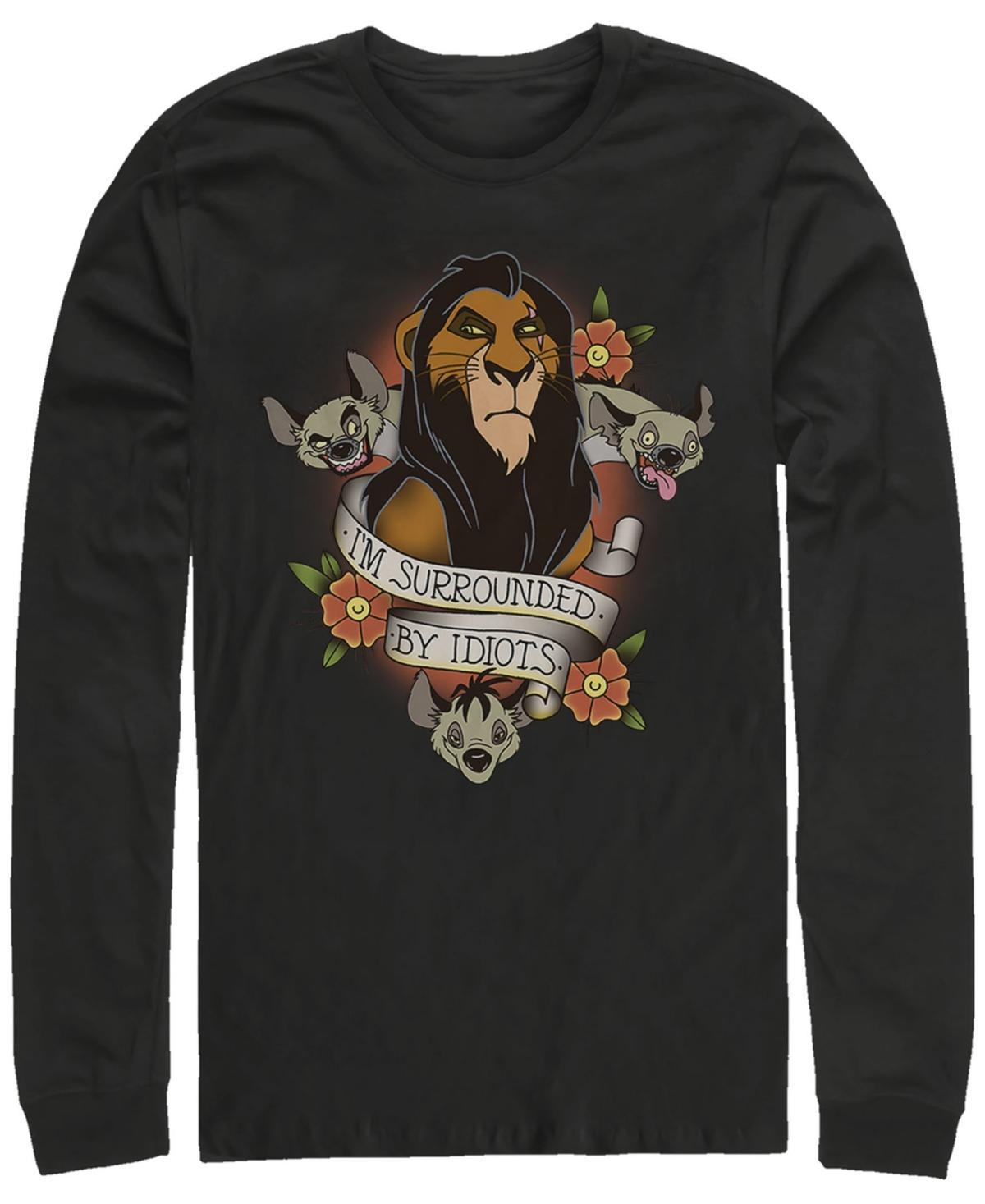 Disneys The Lion King Scar With Hyenas Mens Surrounded By Idiots Tee Blue Product Image
