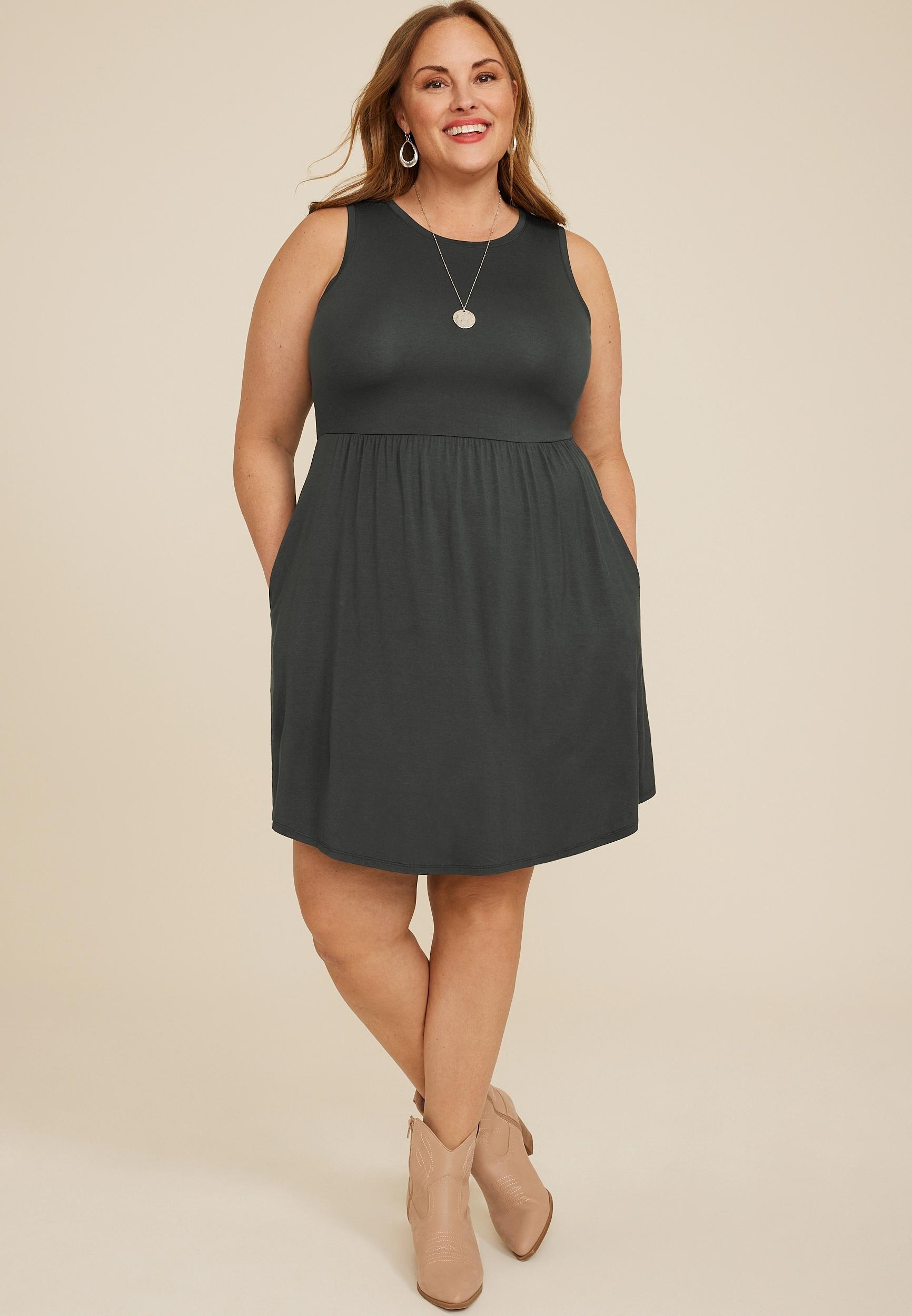 Maurices Plus Size Womens 24/7 Danica Dress Red Size 4X Product Image