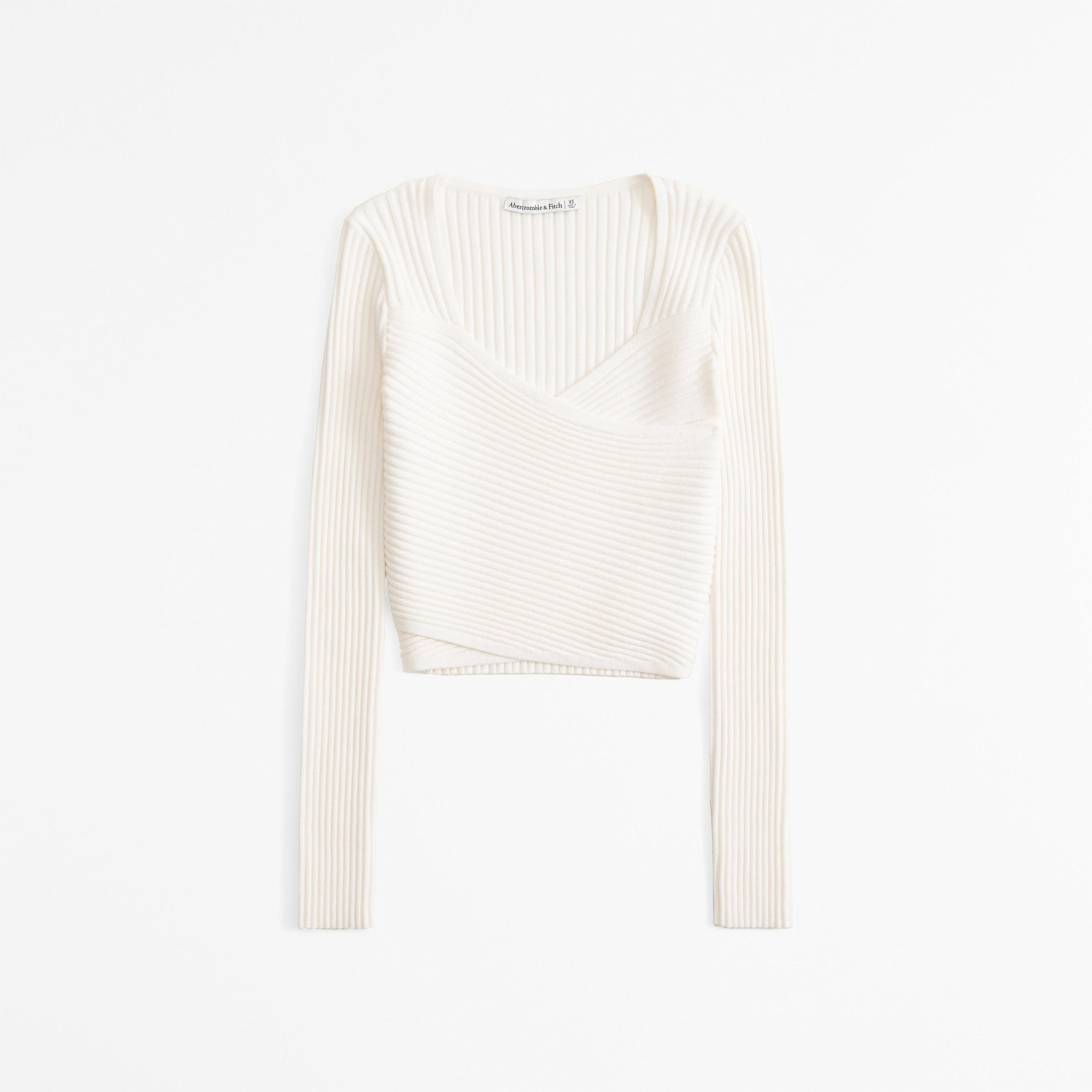 LuxeLoft Slim Wrap Sweater Product Image