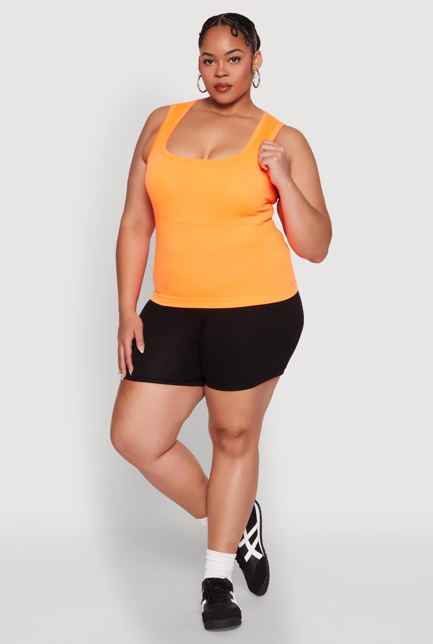 Womens Plus Size Seamless Square Neck Tank Top Product Image