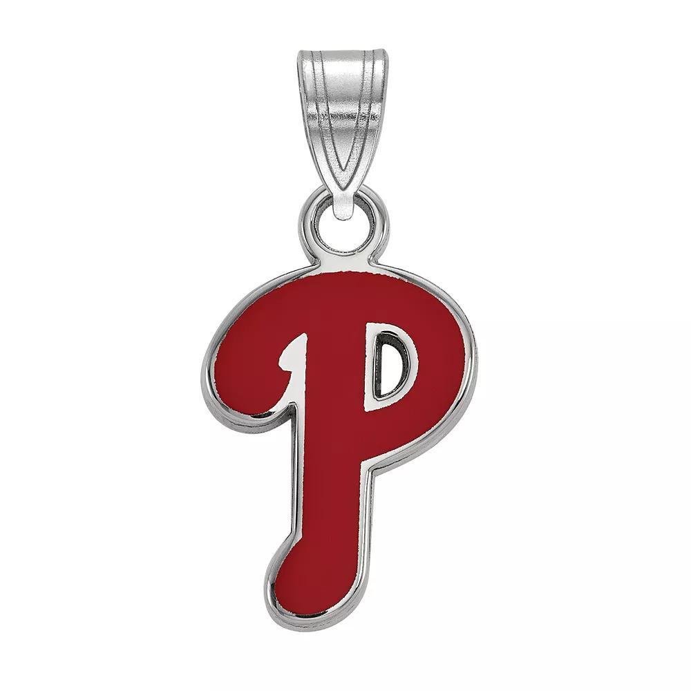 LogoArt Sterling Silver Philadelphia Phillies Small Red Enameled Pendant, Women's, Size: 18 mm, Gold Tone Product Image