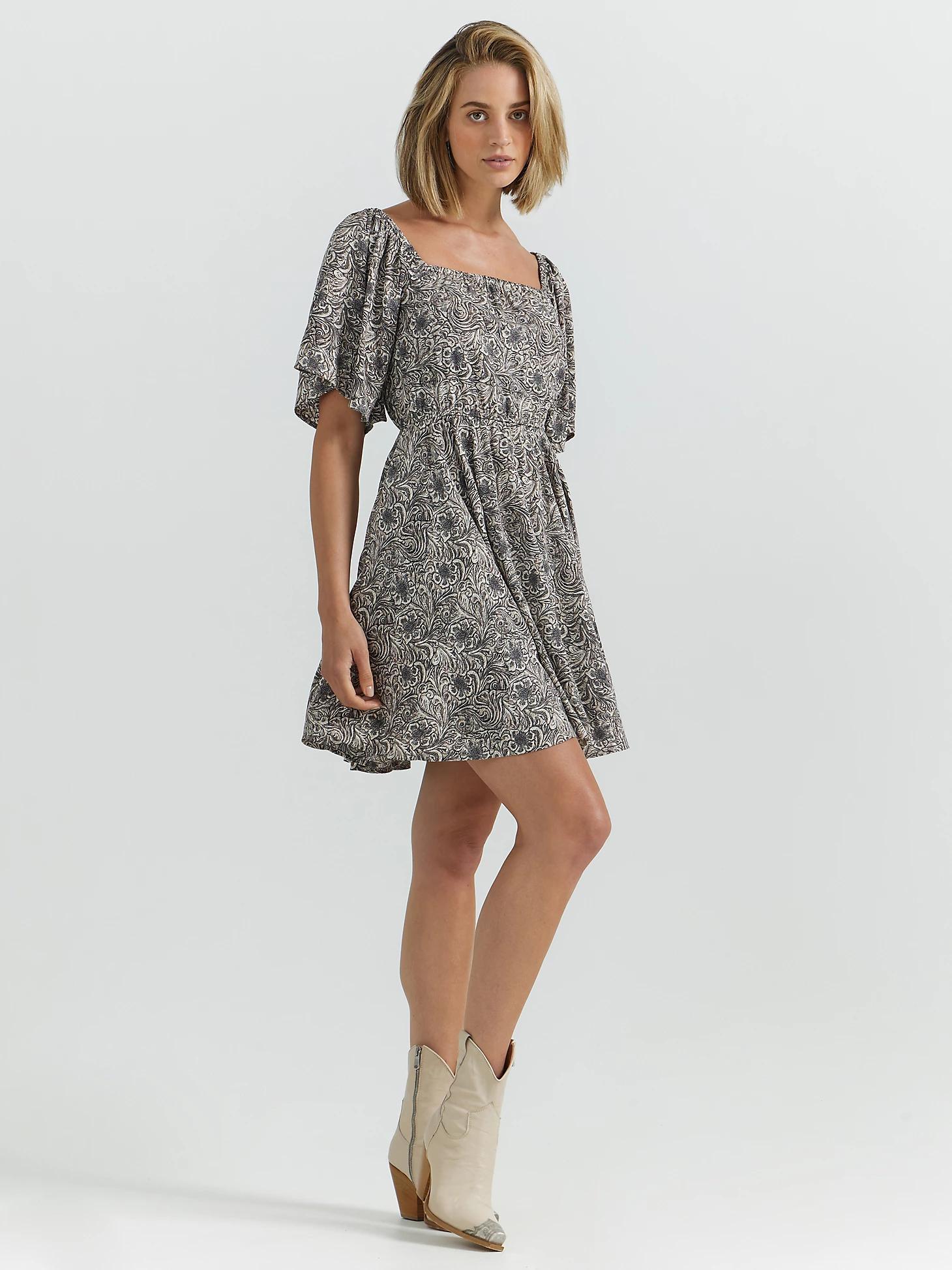 Women's Romantic Flutter Sleeve Dress | Women's DRESSES & JUMPSUITS | Wrangler® Product Image