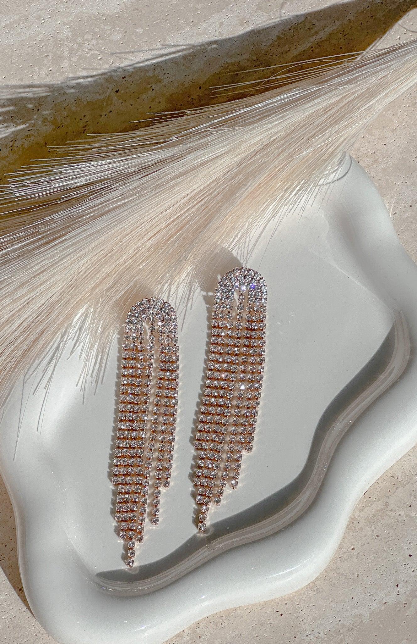 Chloe Chandelier Earrings Gold Product Image
