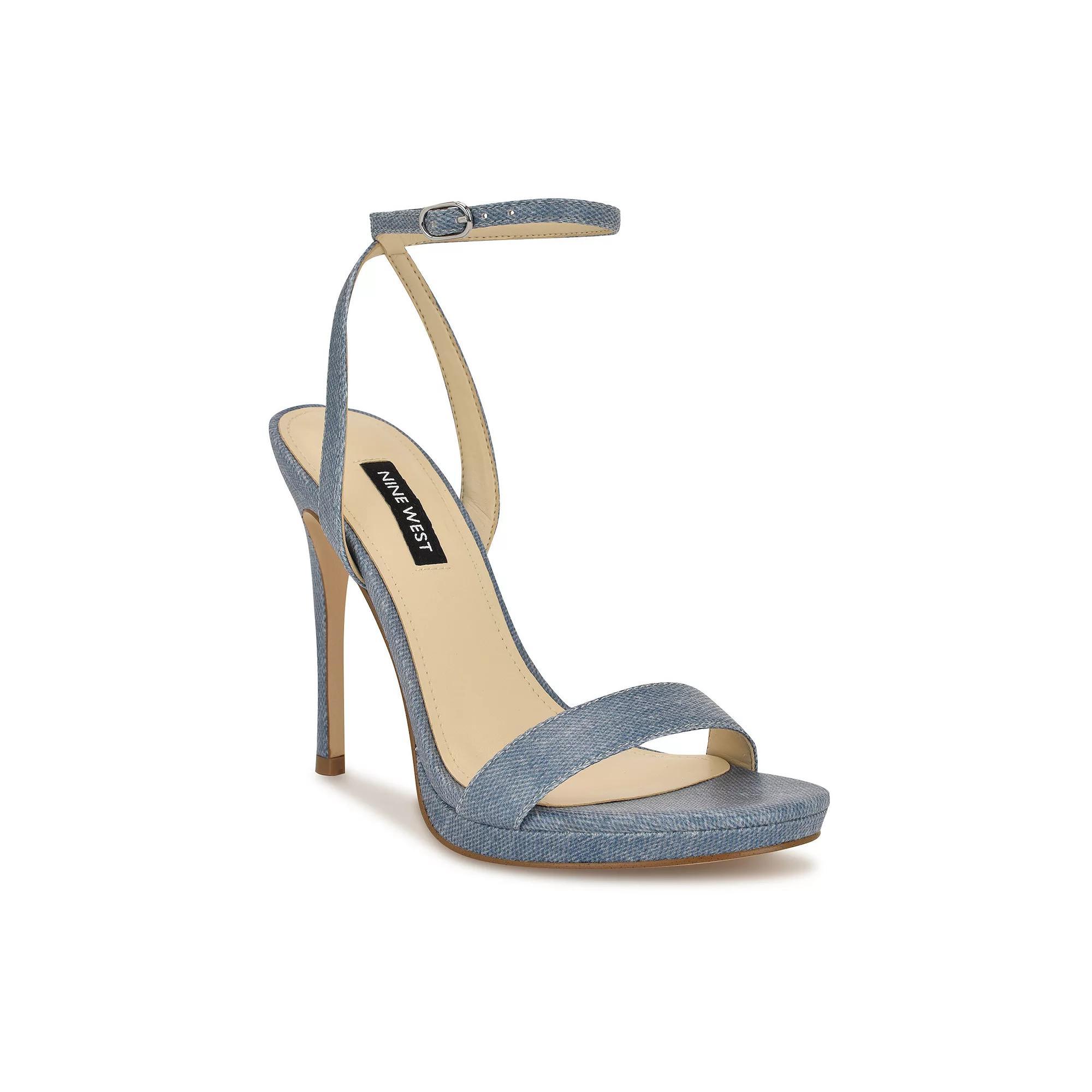 Nine West Loola Women's High Heel Sandals, Size: 10, Blue Blue Product Image