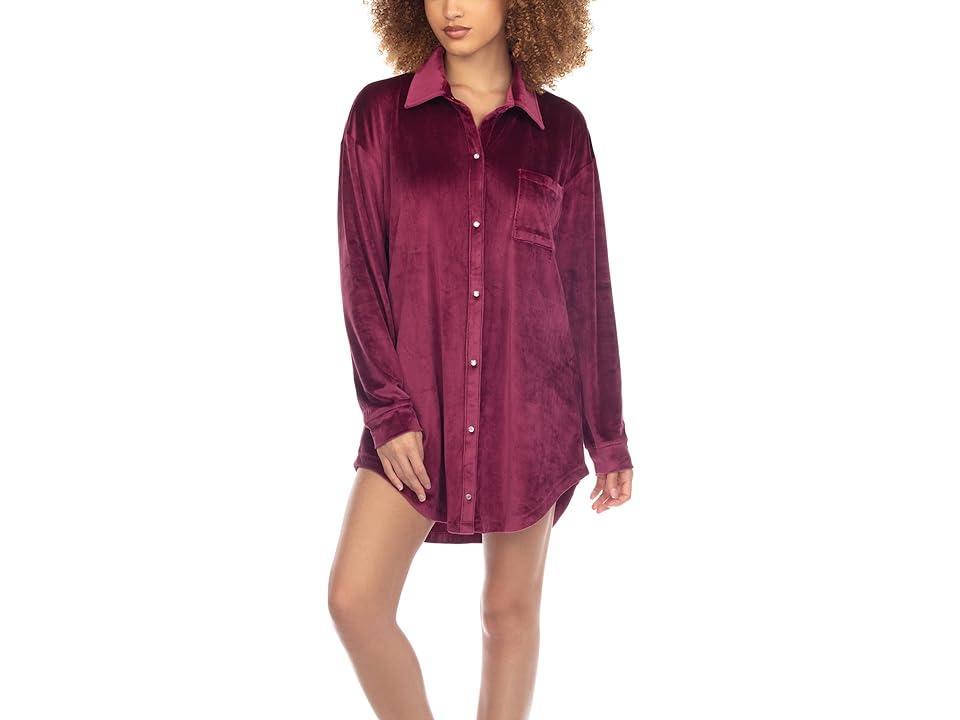 Honeydew Intimates Much Love Velour Sleepshirt (Winterberry) Women's Pajama Product Image