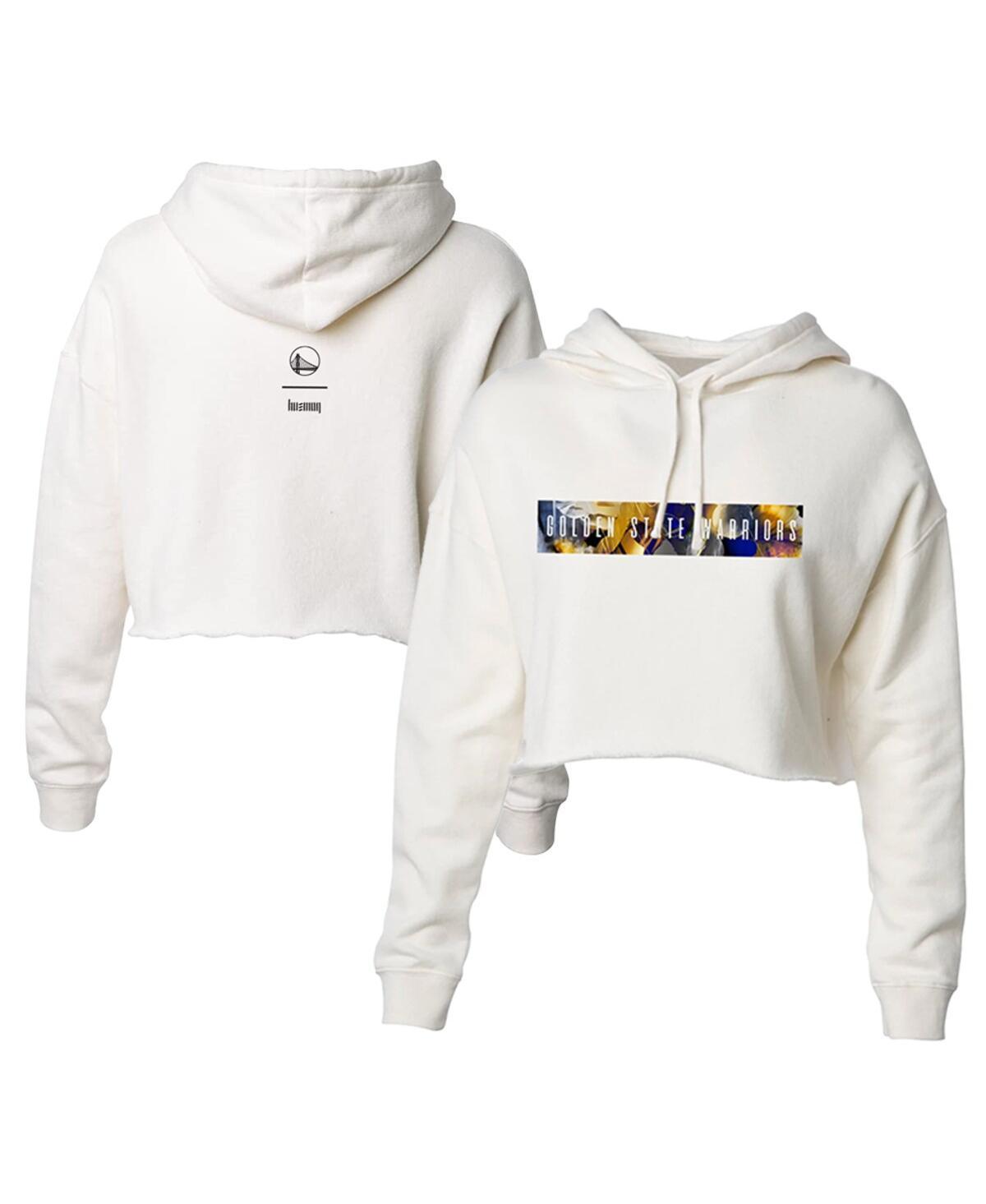 Womens The Wild Collective Tan Golden State Warriors 2022/23 City Edition Cropped Pullover Hoodie Product Image