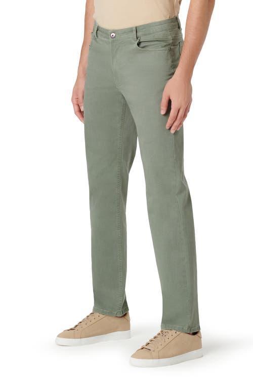 Mens Stretch Cotton-Blend Straight-Leg Pants Product Image