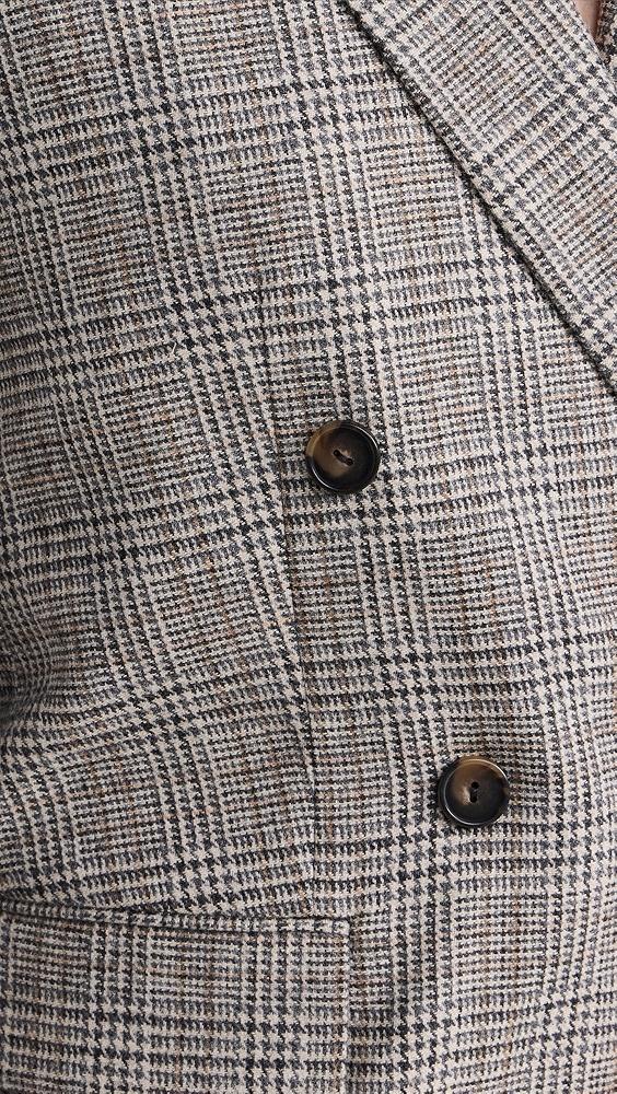 Vince Plaid Double Breasted Blazer | Shopbop Product Image