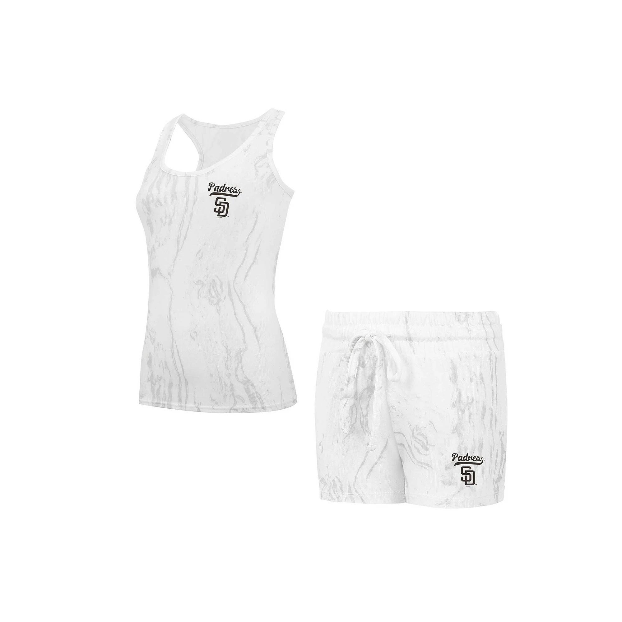 Women's Concepts Sport San Diego Padres Quartz Tank Top & Shorts Set, Size: Large, Beige Product Image