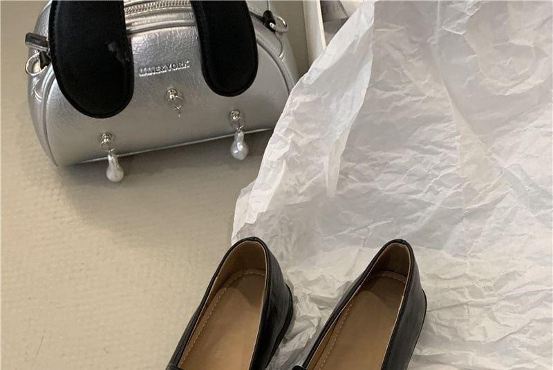 Faux Leather Penny Loafers Product Image