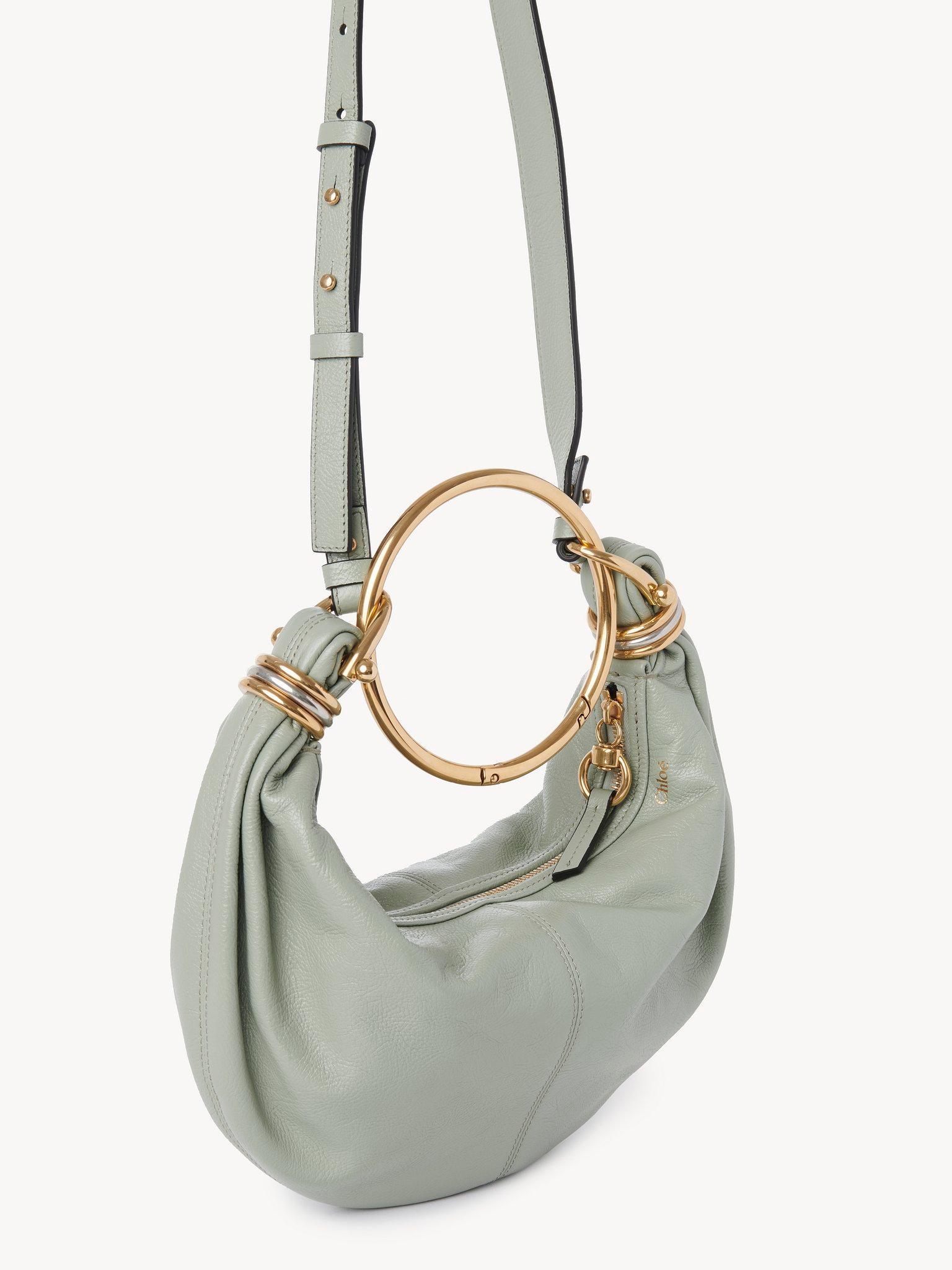 Small Bracelet hobo bag in grained leather Product Image