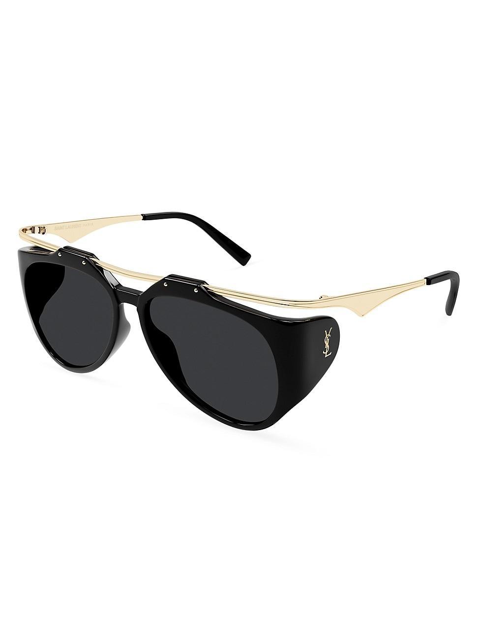 Saint Laurent Womens Amelia New Wave 55mm Statement Navigator Sunglasses Product Image