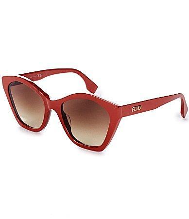 Womens Lettering 54MM Geometric Sunglasses Product Image