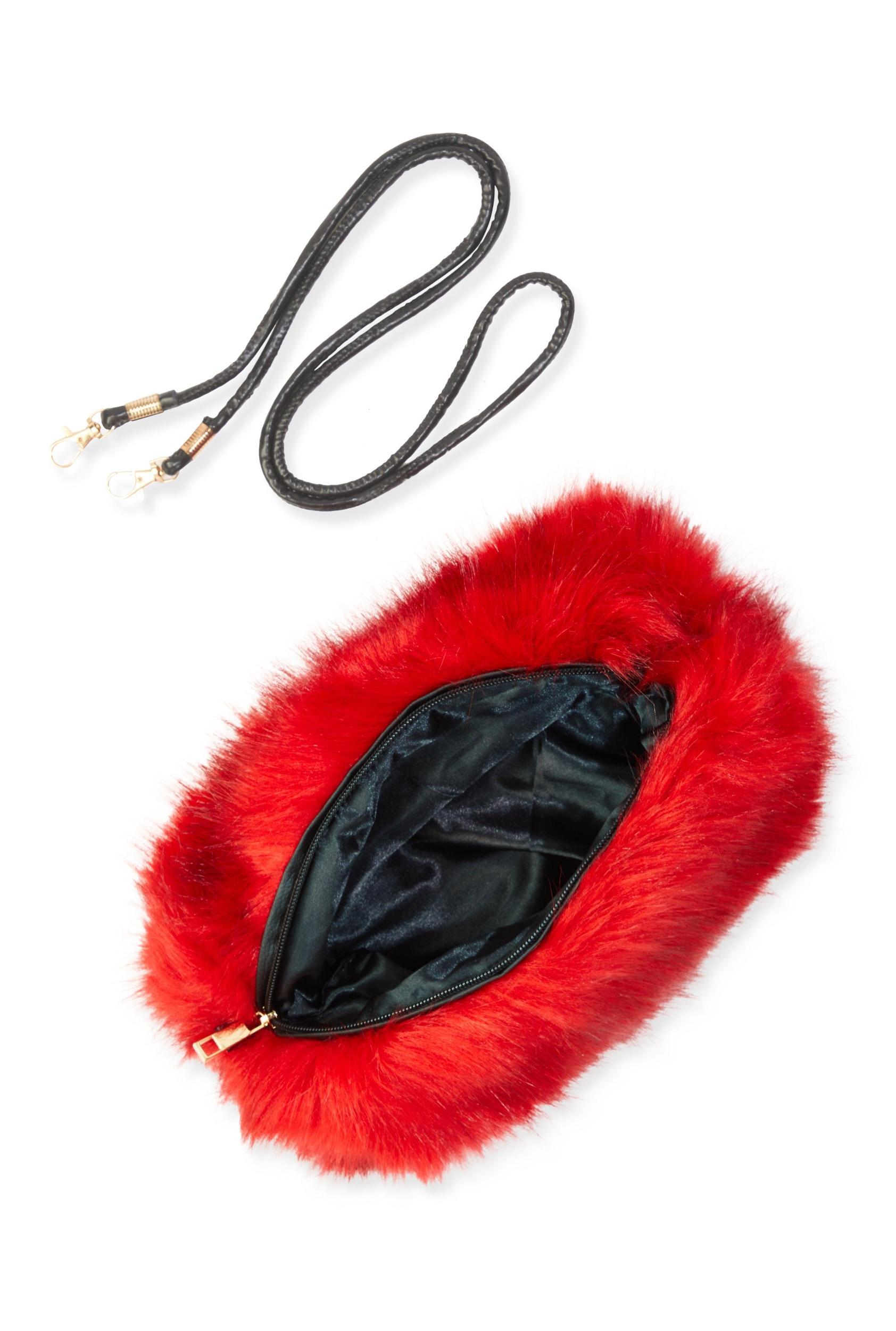 Faux Fur Hand Muff Crossbody Bag Female Product Image