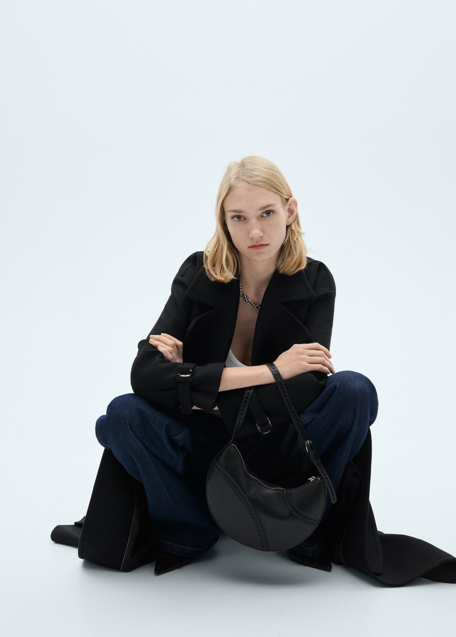 Maxi lapel Manteco wool coat - Women | MANGO USA Product Image