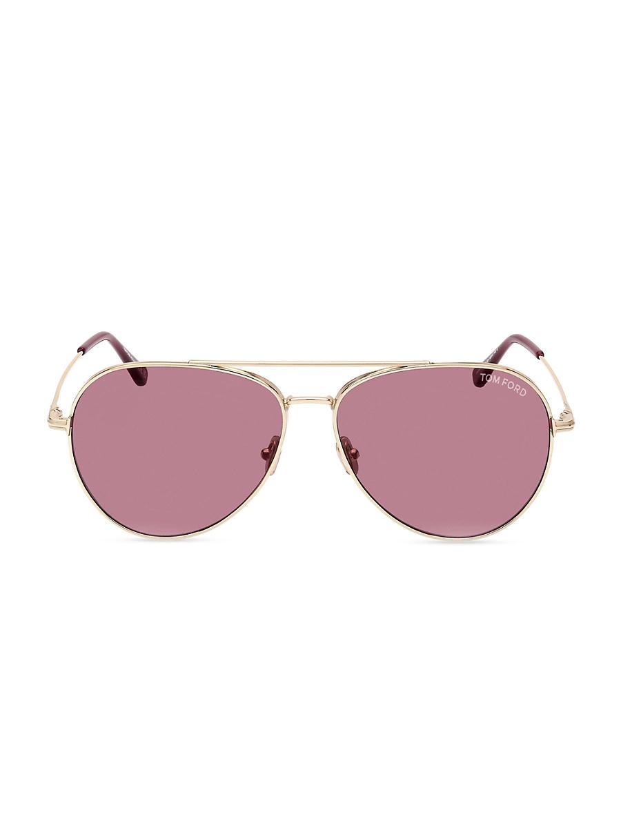 Mens 62MM Navigator Metal Sunglasses Product Image