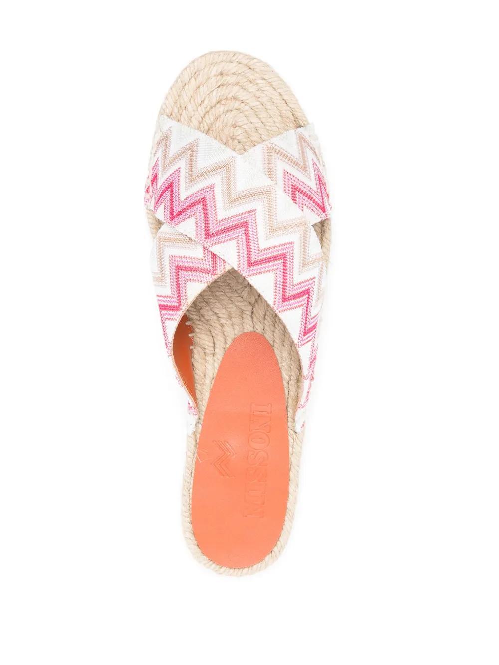 MISSONI Zigzag Open Espadrilles In Pink Product Image