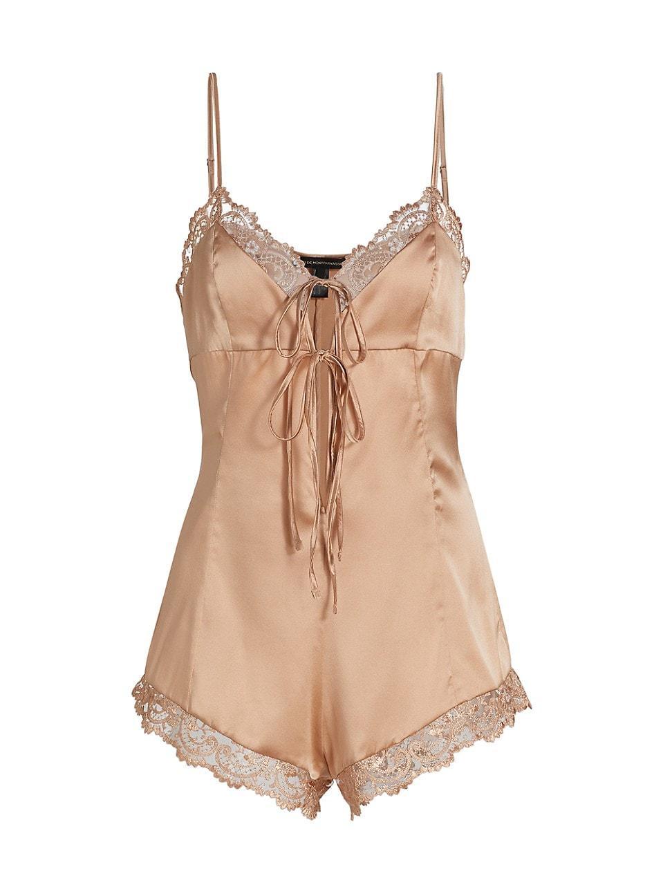 Womens Juliette Silk Lace Teddy Product Image