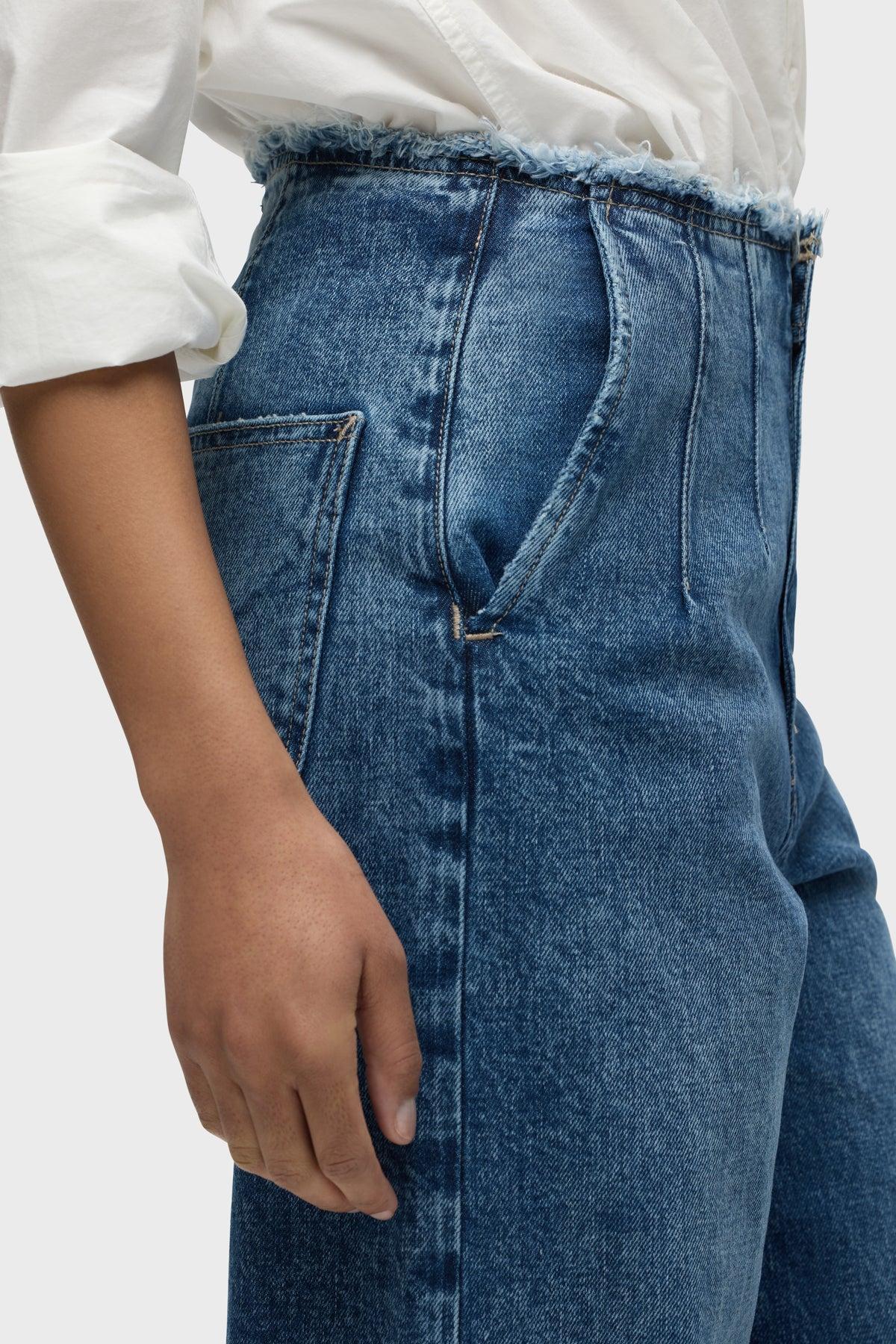 James High-Rise Darted Wide Leg Petite Jean Female Product Image