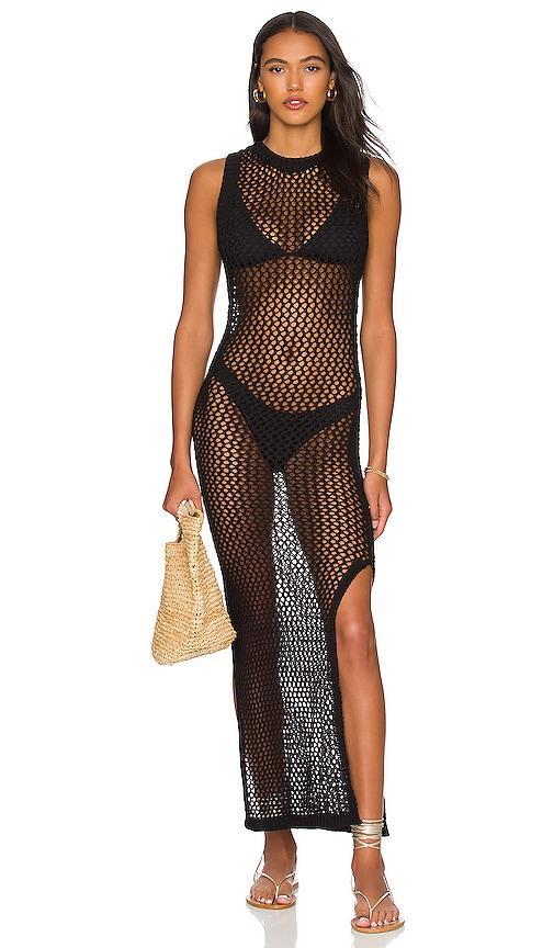 Womens Holly Net Cover-Up Midi-Dress Product Image
