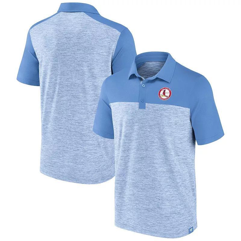Men's Fanatics Light Blue St. Louis Cardinals True Classics Avid Fan Brushed Polo, Size: Small Product Image
