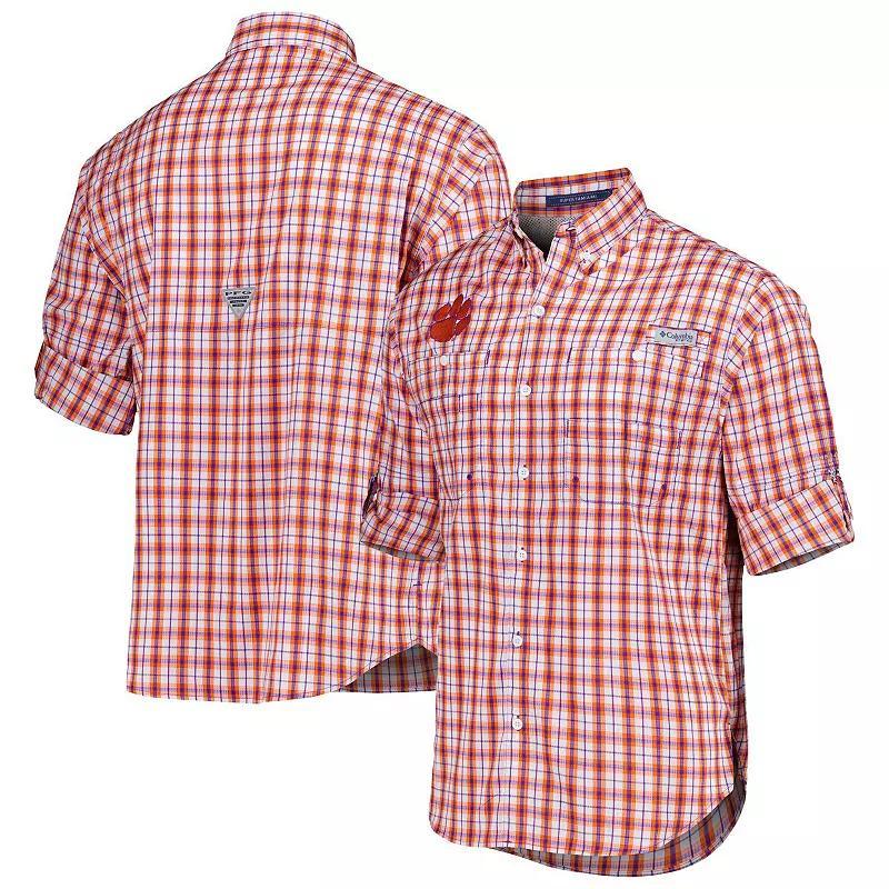 Mens Columbia Clemson Tigers Super Tamiami Omni-Wick Long Sleeve Button-Down Shirt Product Image