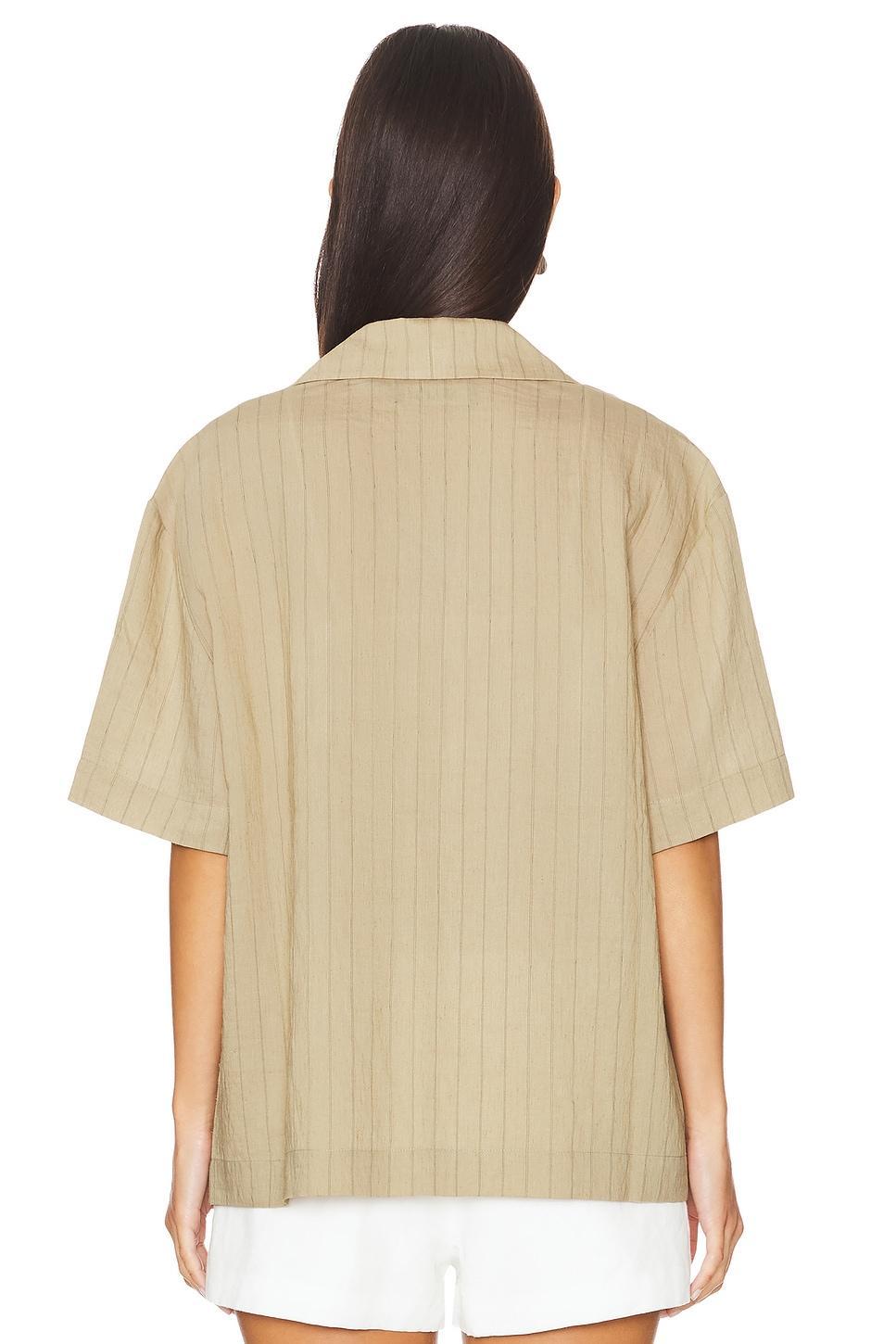 Vertical Stripe Short Sleeve Shirt WAO Product Image