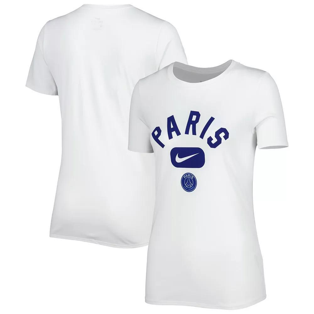 Women's Nike White Paris Saint-Germain Lockup Legend Performance T-Shirt, Size: XL, Psg White Product Image