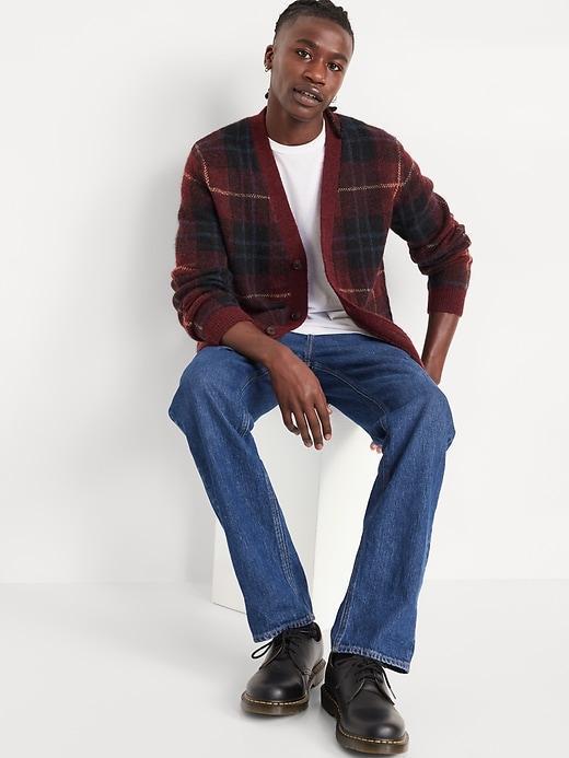 Plaid Cardigan Sweater Product Image