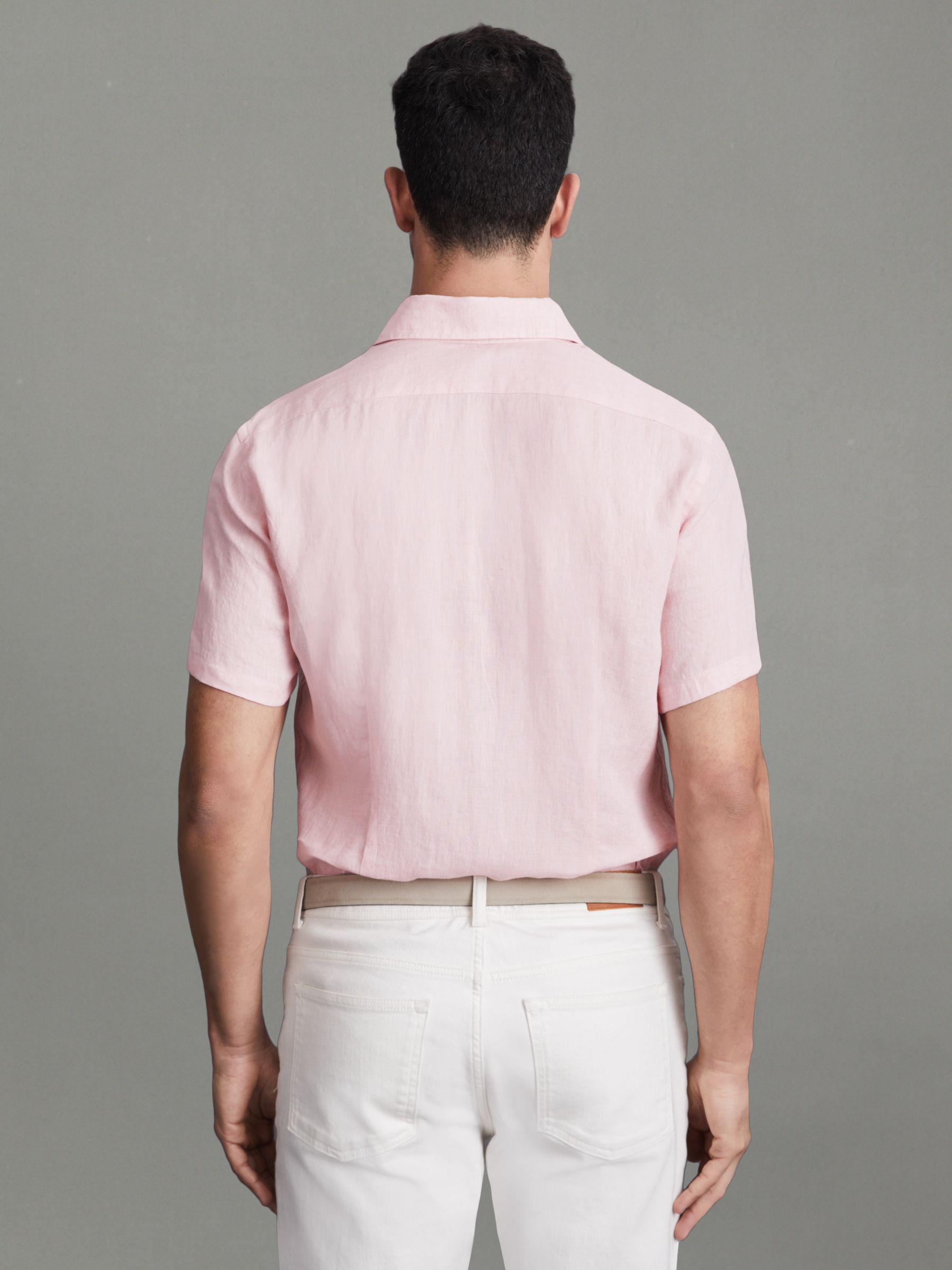 Holiday Flamingo Slim Fit 100% Linen Shirt Product Image